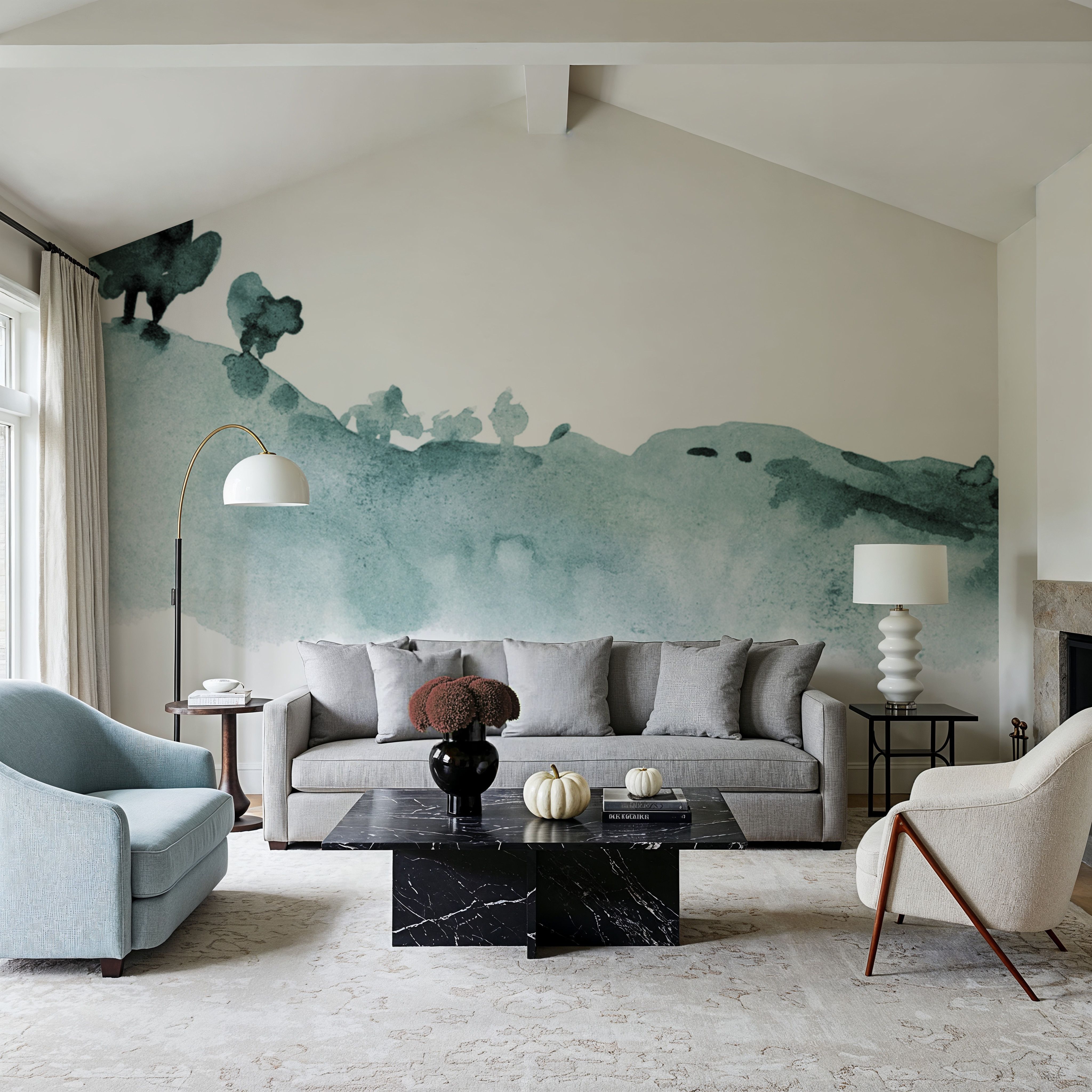 Tranquil Hillside, Seafoam