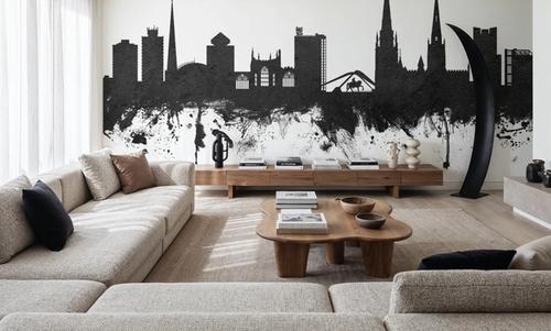 Coventry England Skyline Black & White