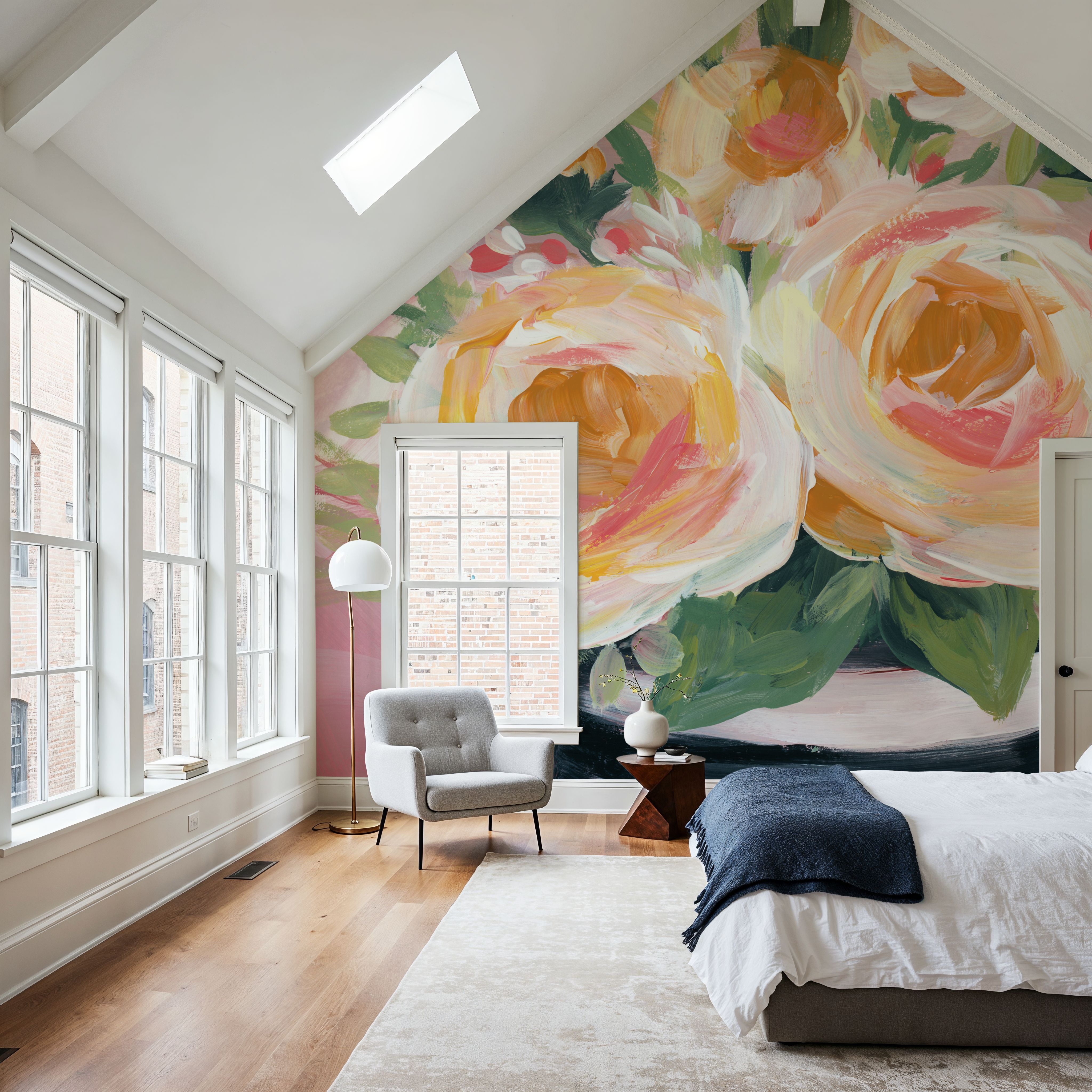 Spring Blooms in Striped Vase II