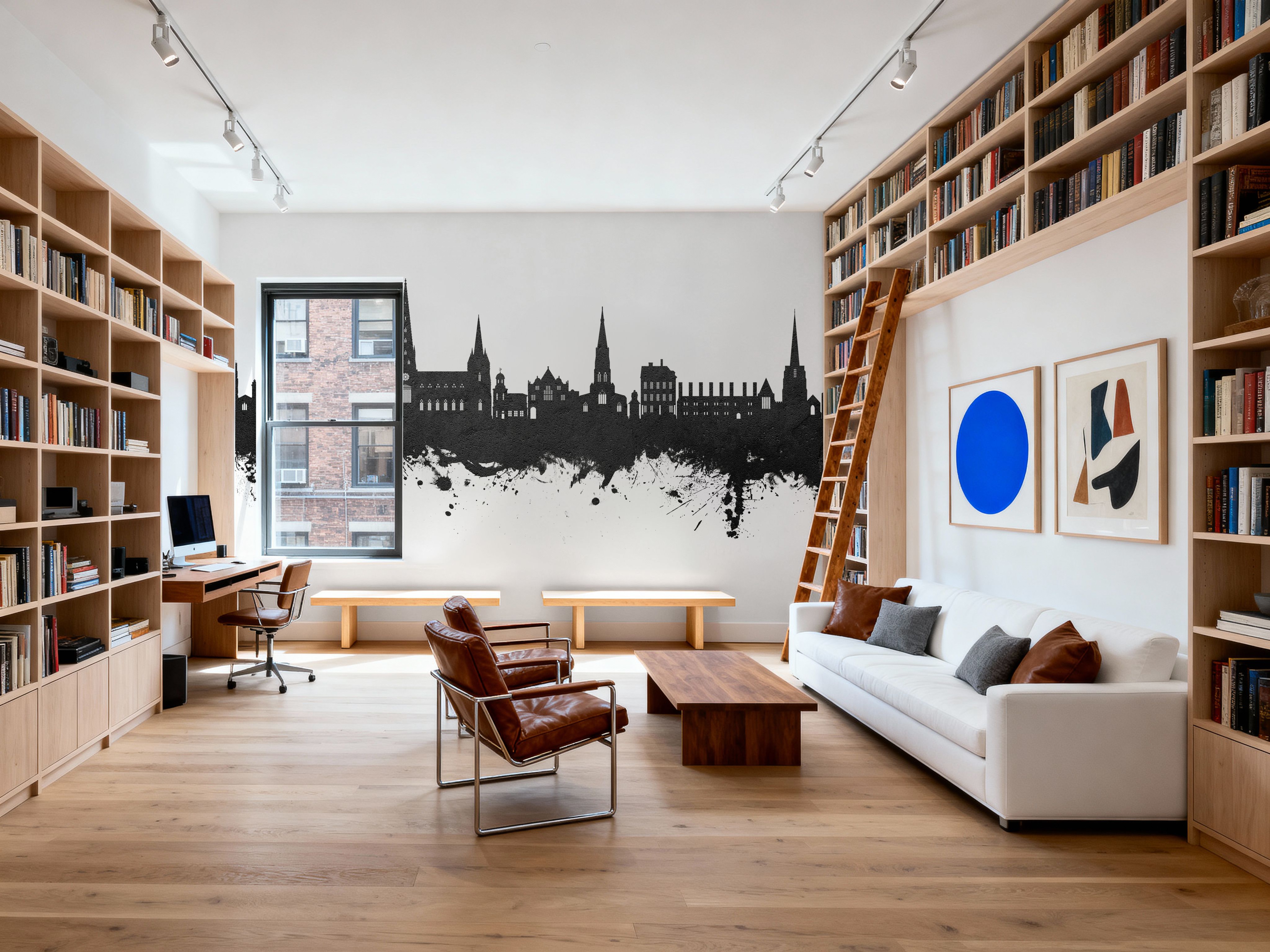 Lichfield England Skyline Black & White