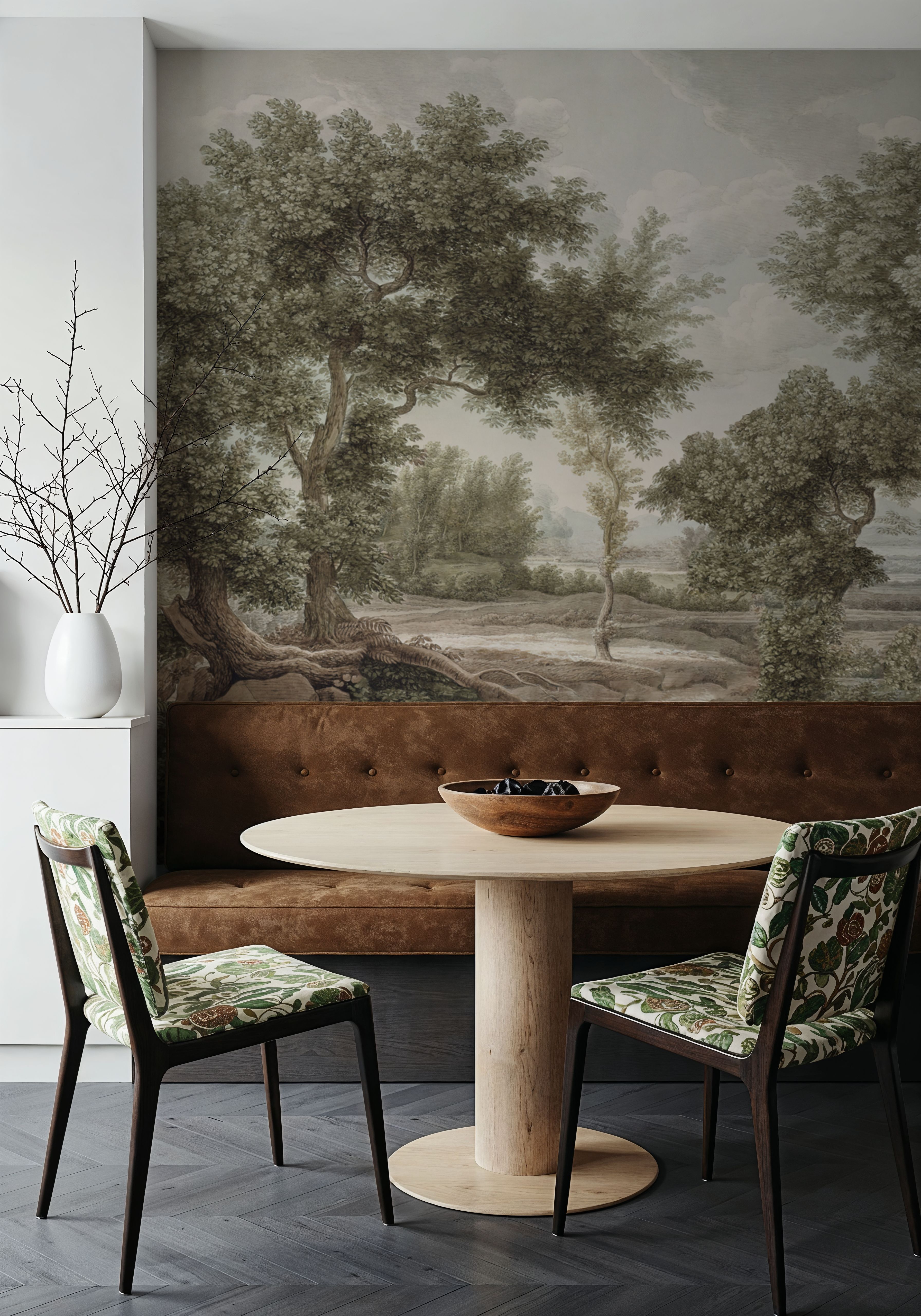 Riverbank Oak Landscape, Olive