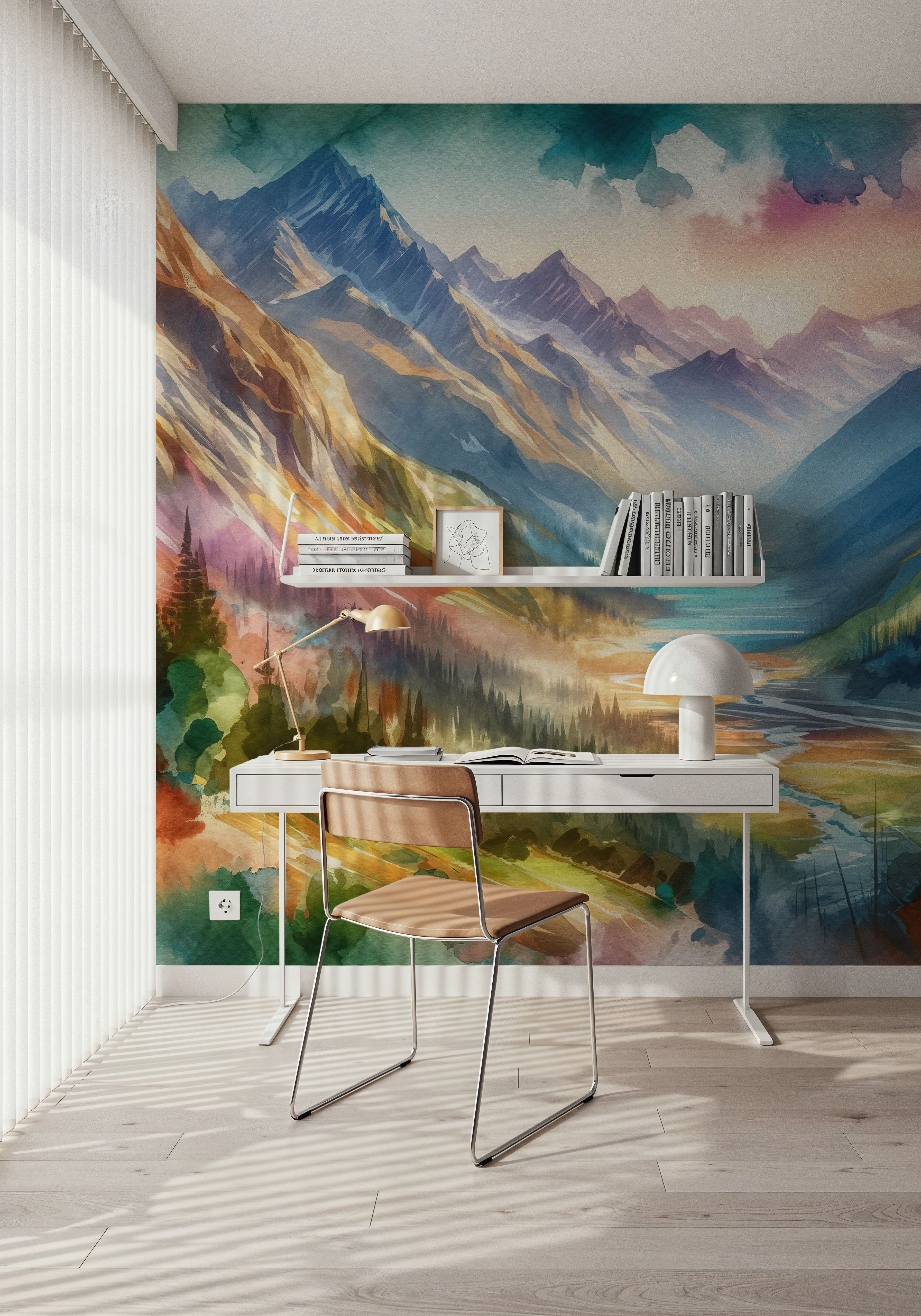 Colorful Mountain Valley Landscape