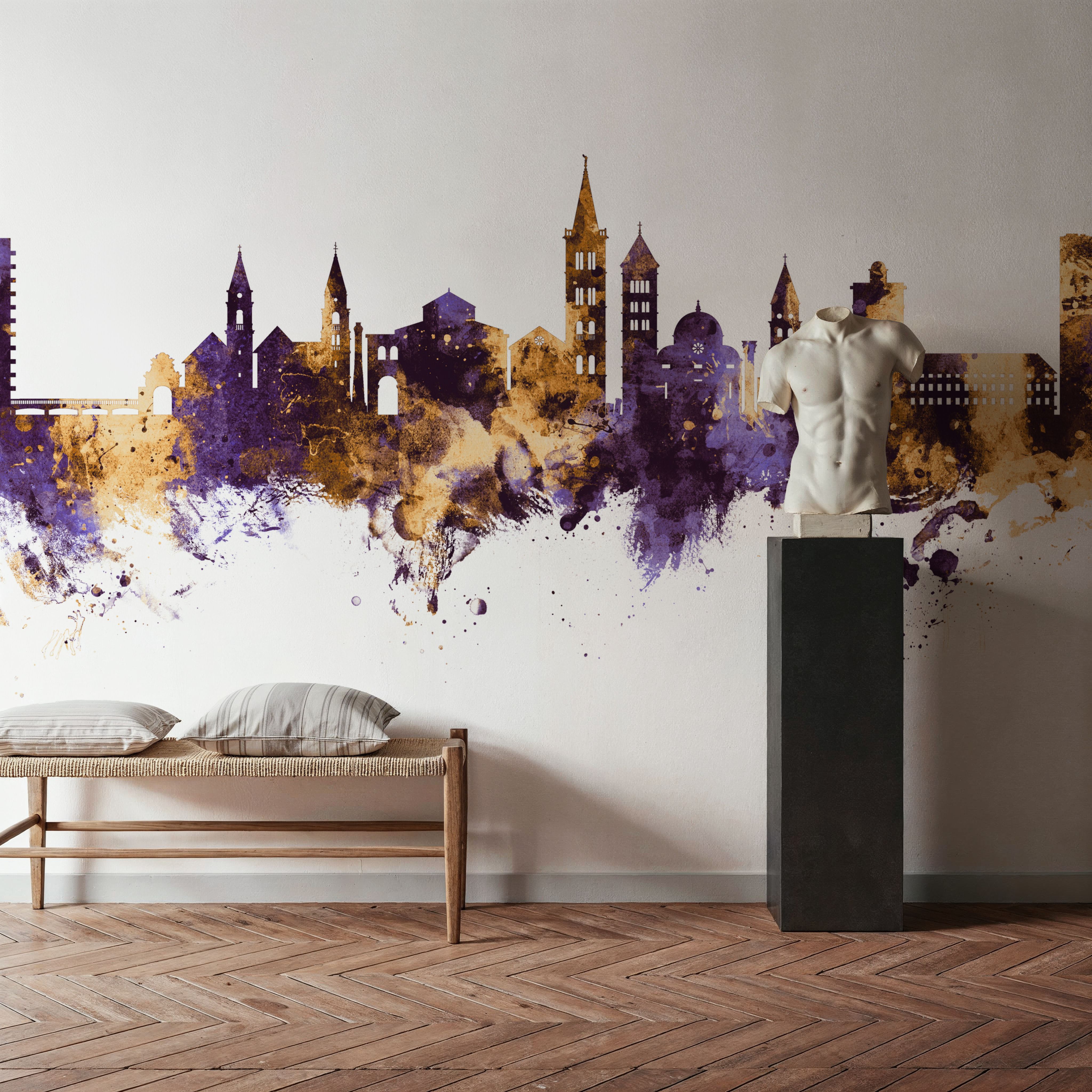 Zadar Croatia Skyline Purple & Gold