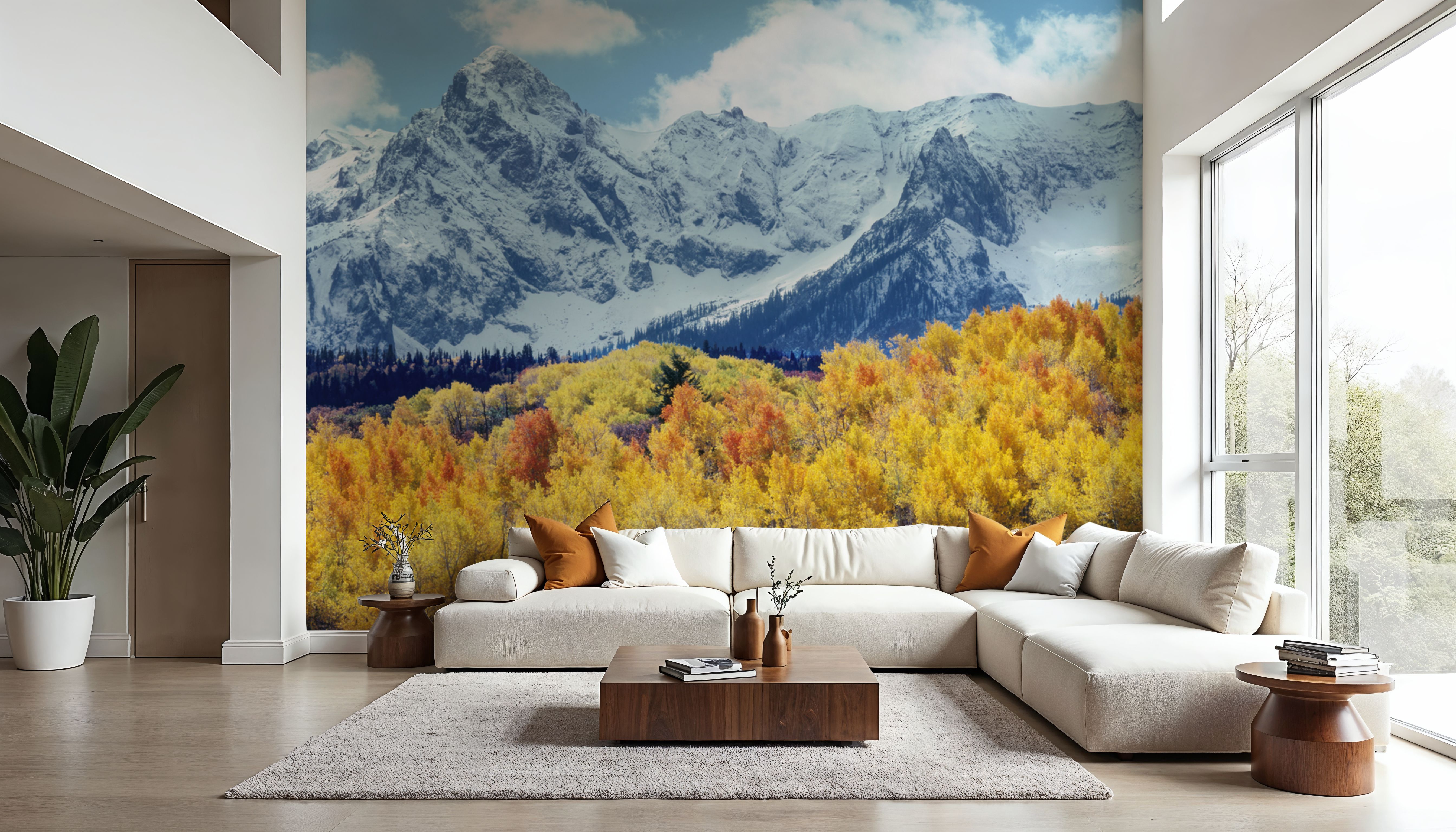 Misty Autumn Peaks Blue