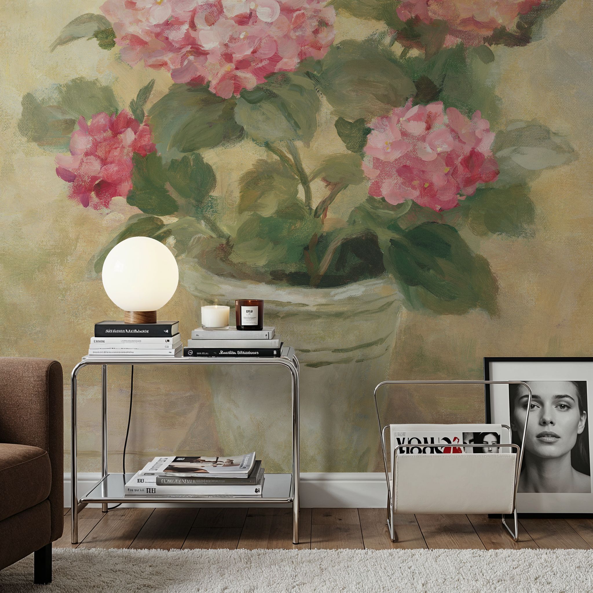 Pot of Pink Hydrangea