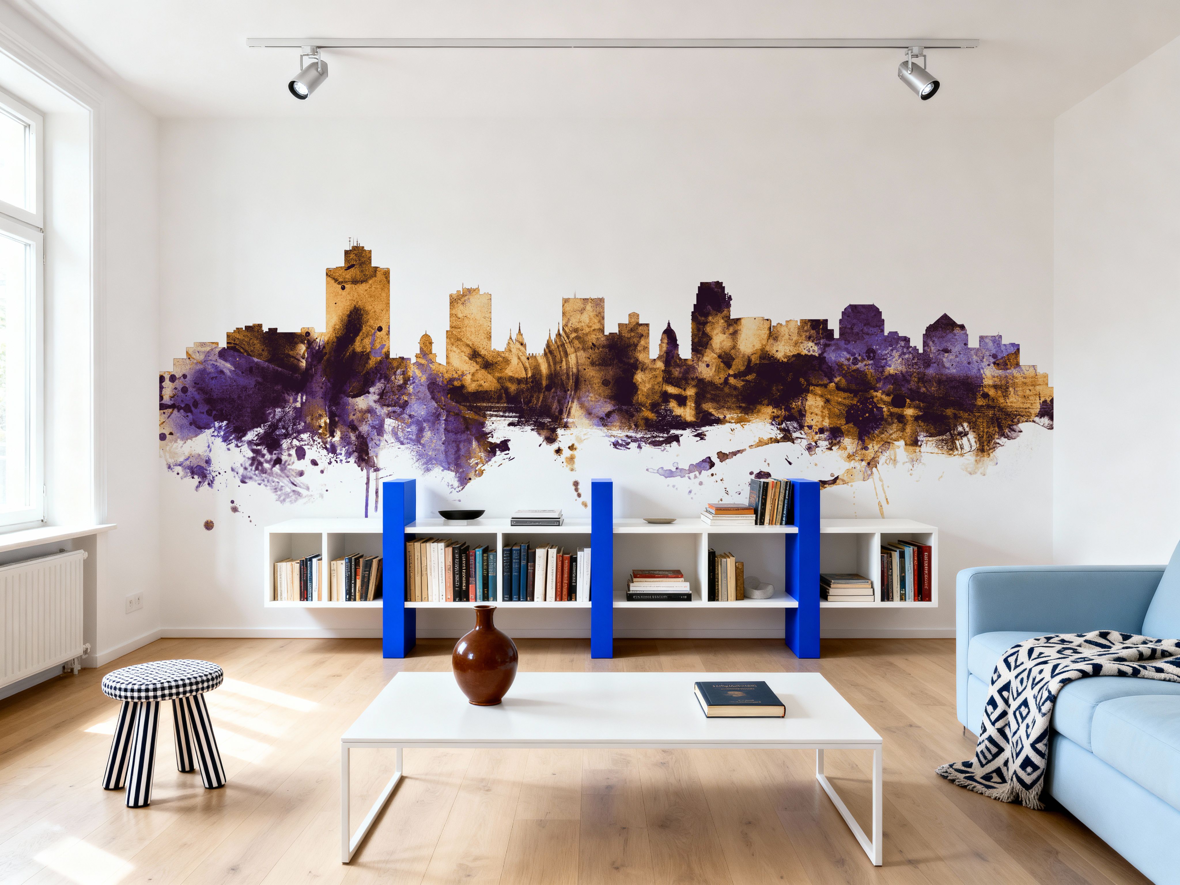 Salt Lake City Utah Skyline Purple & Gold