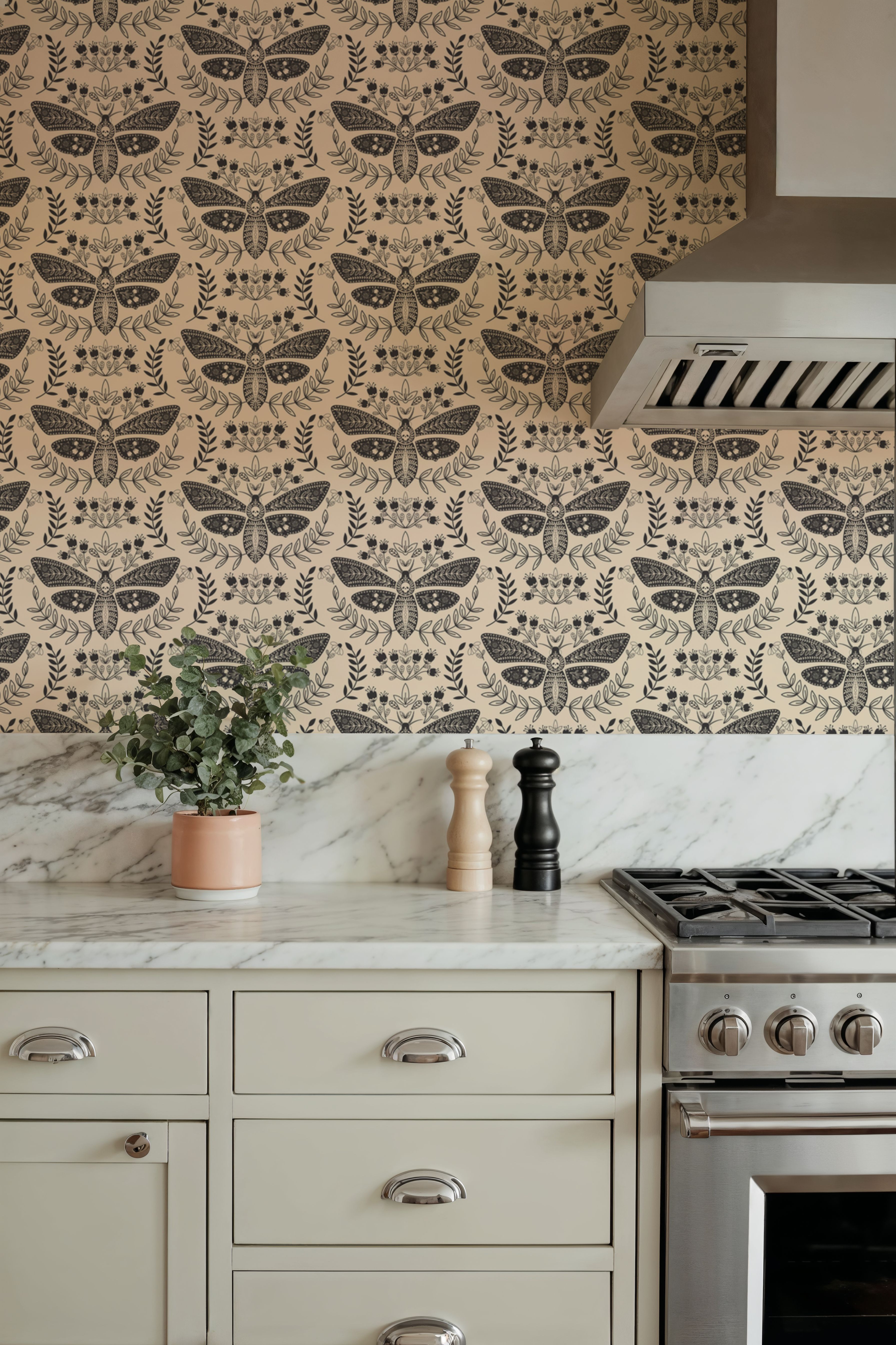 Deaths Head Moth Small, Grey