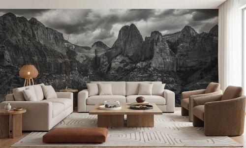 Zion National Park Storms BW