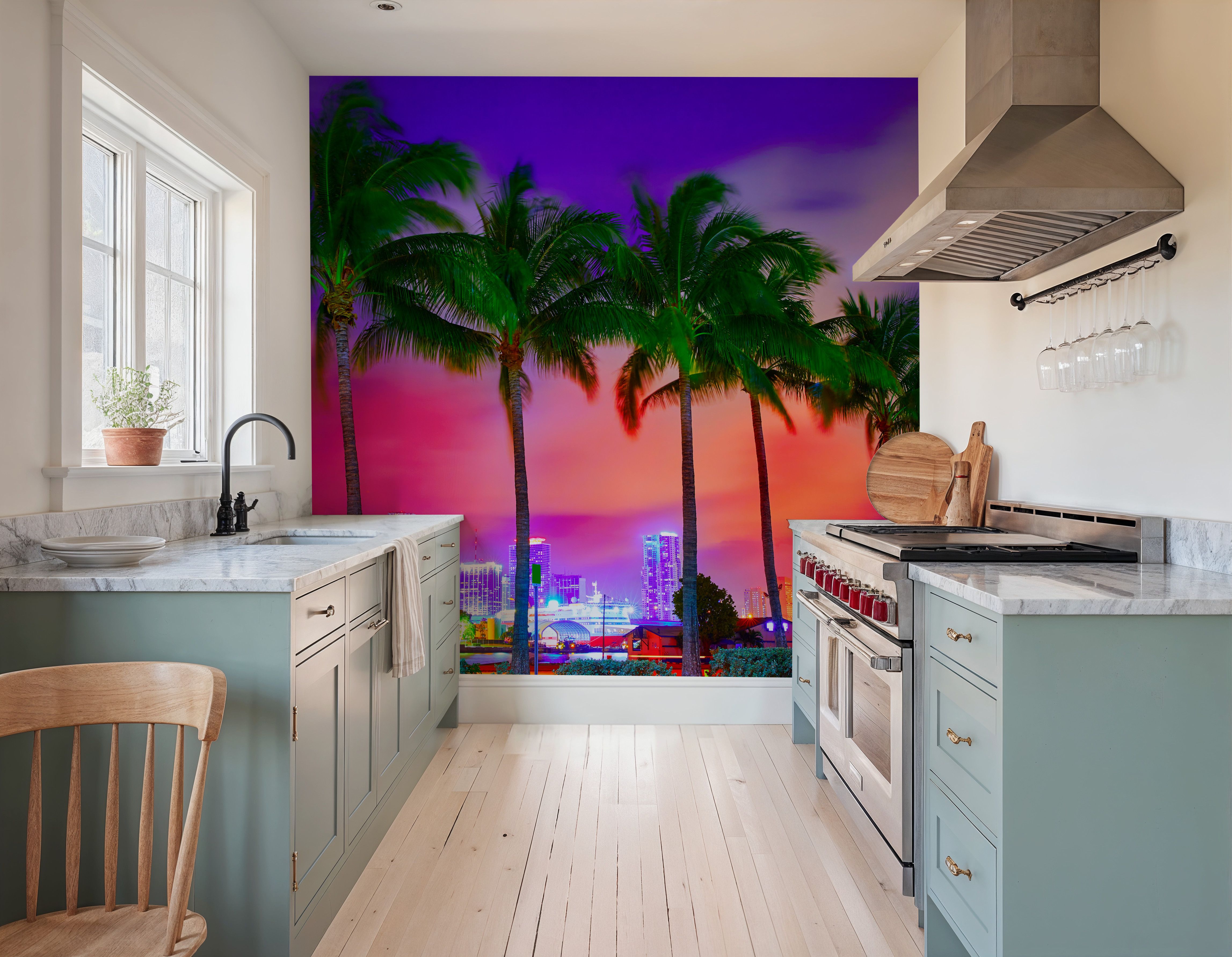 Miami Palm Sunset