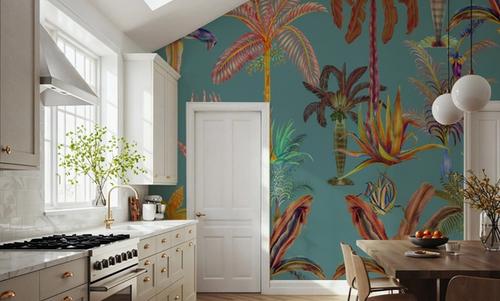 Statement Palm, Turquoise