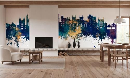 Windsor England Skyline Blue & Bronze