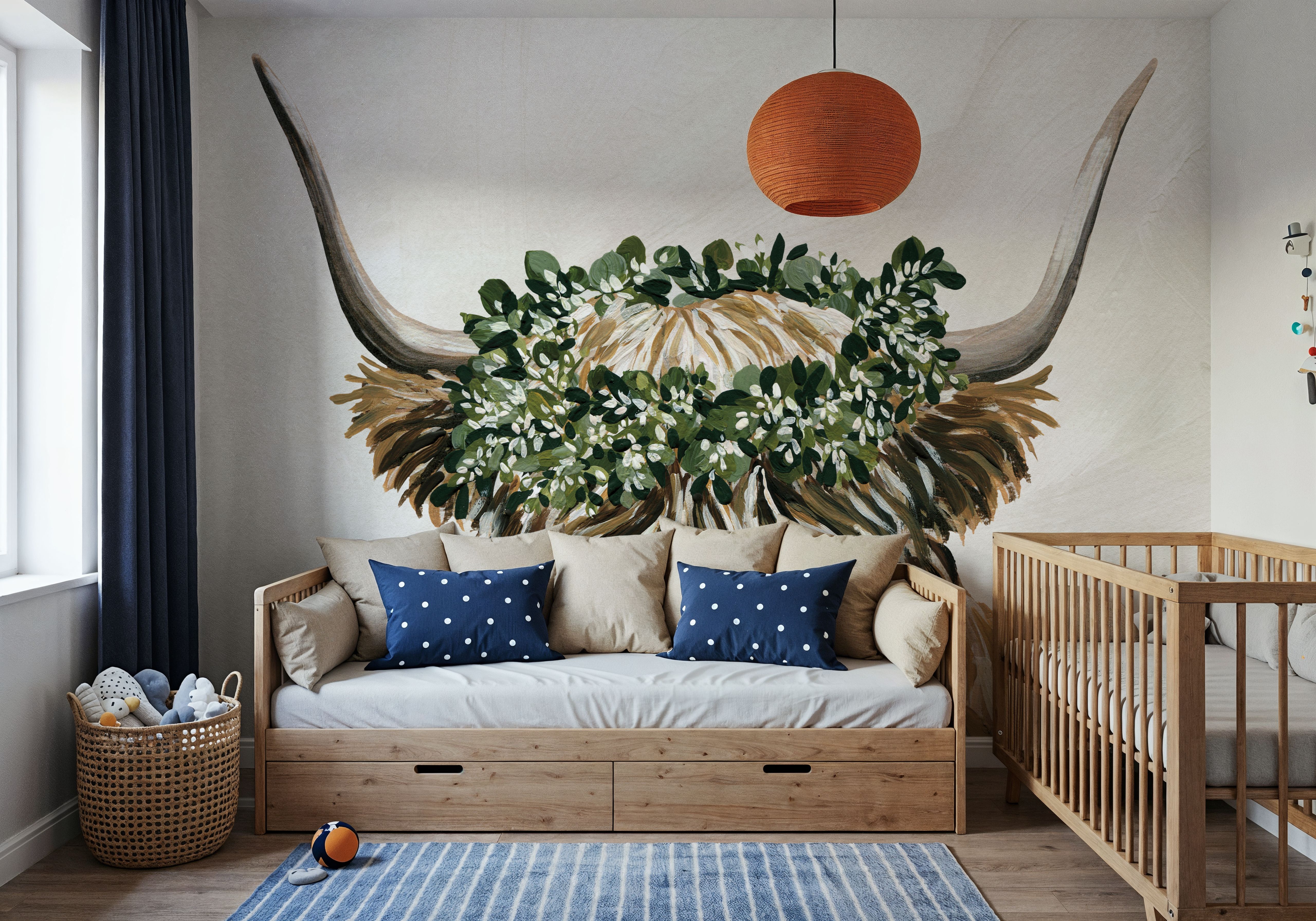 Harvest Cow Sage Texture Light