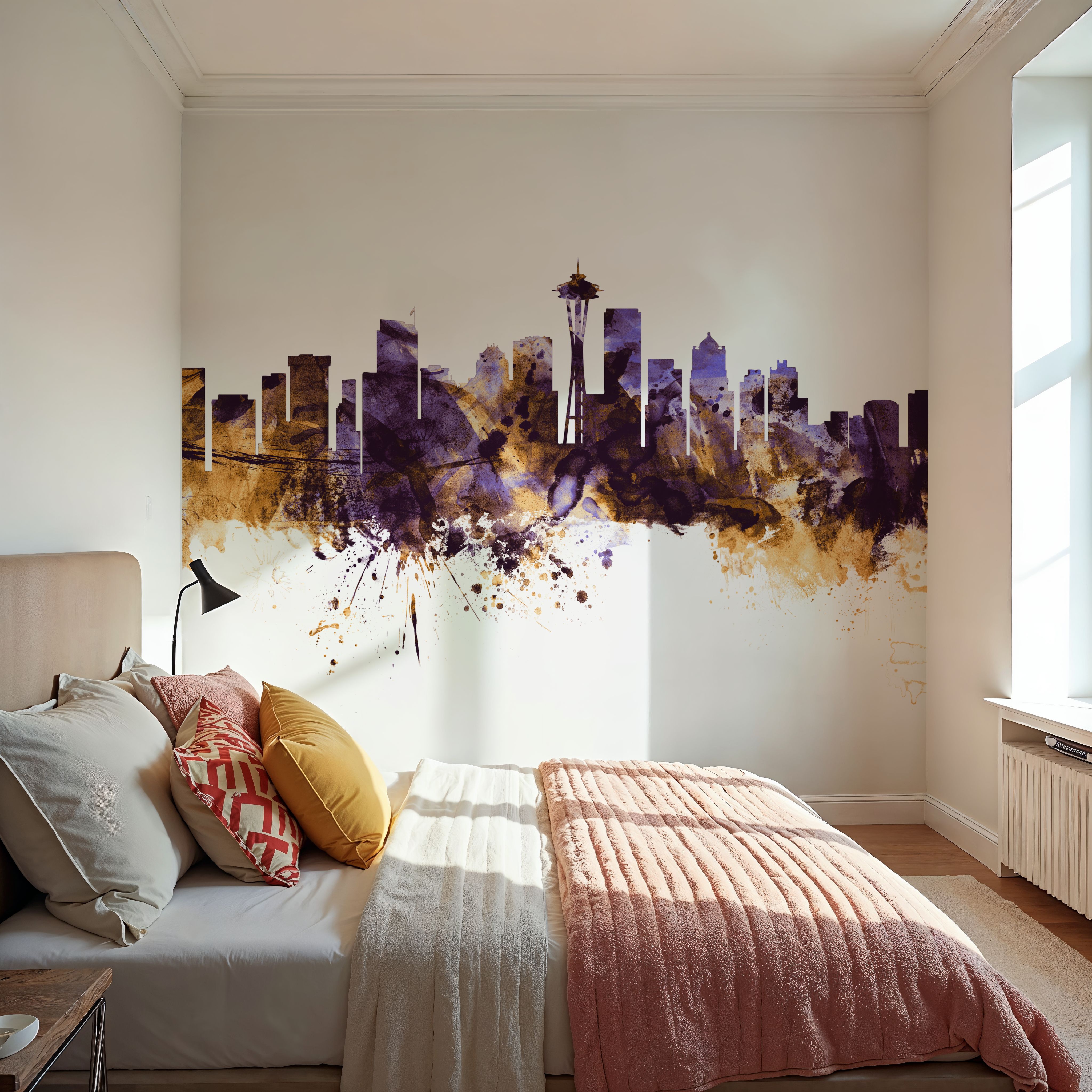 Seattle Skyline Purple & Gold