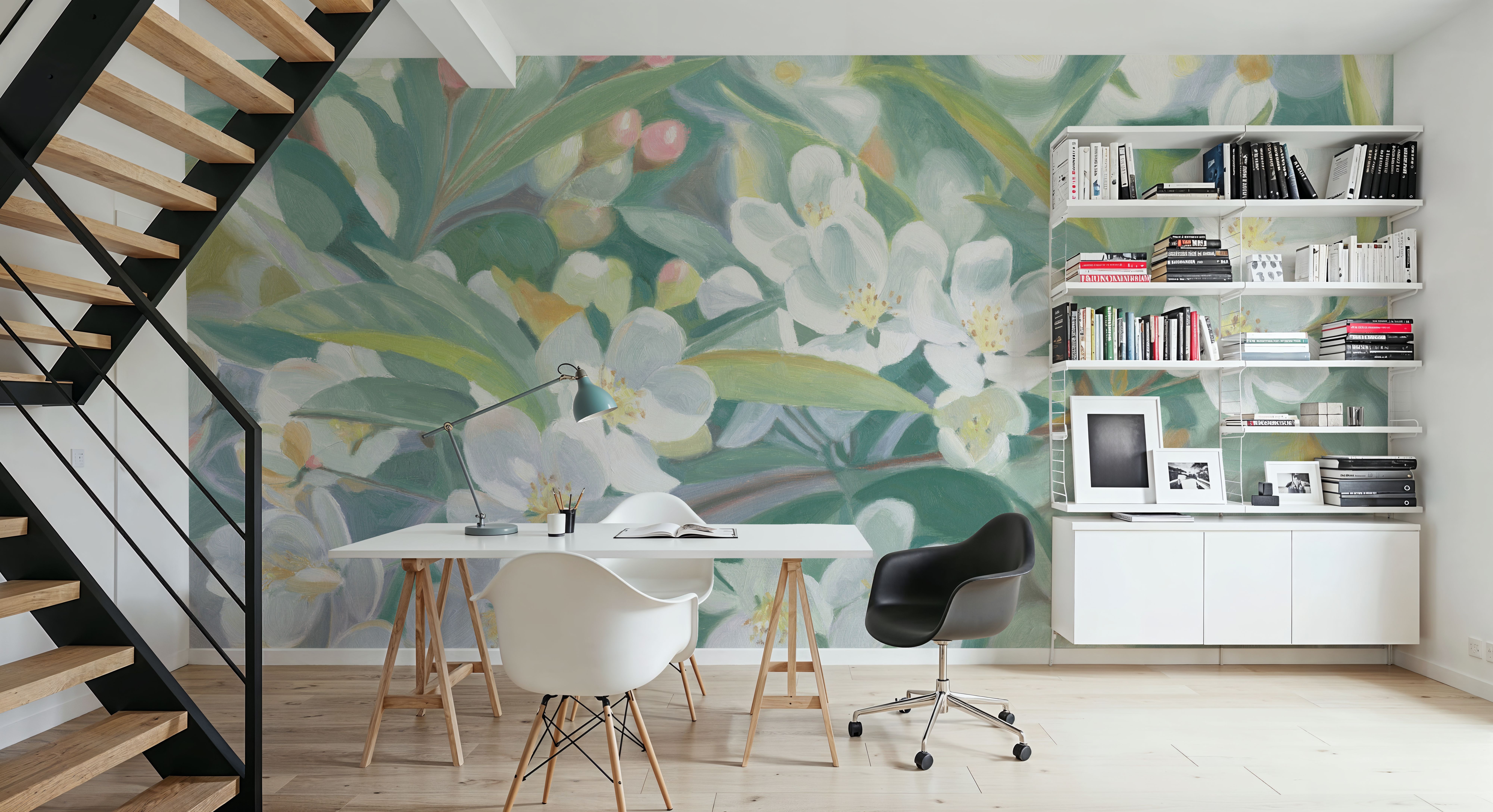 White Blossoms in Focus, Tapeten