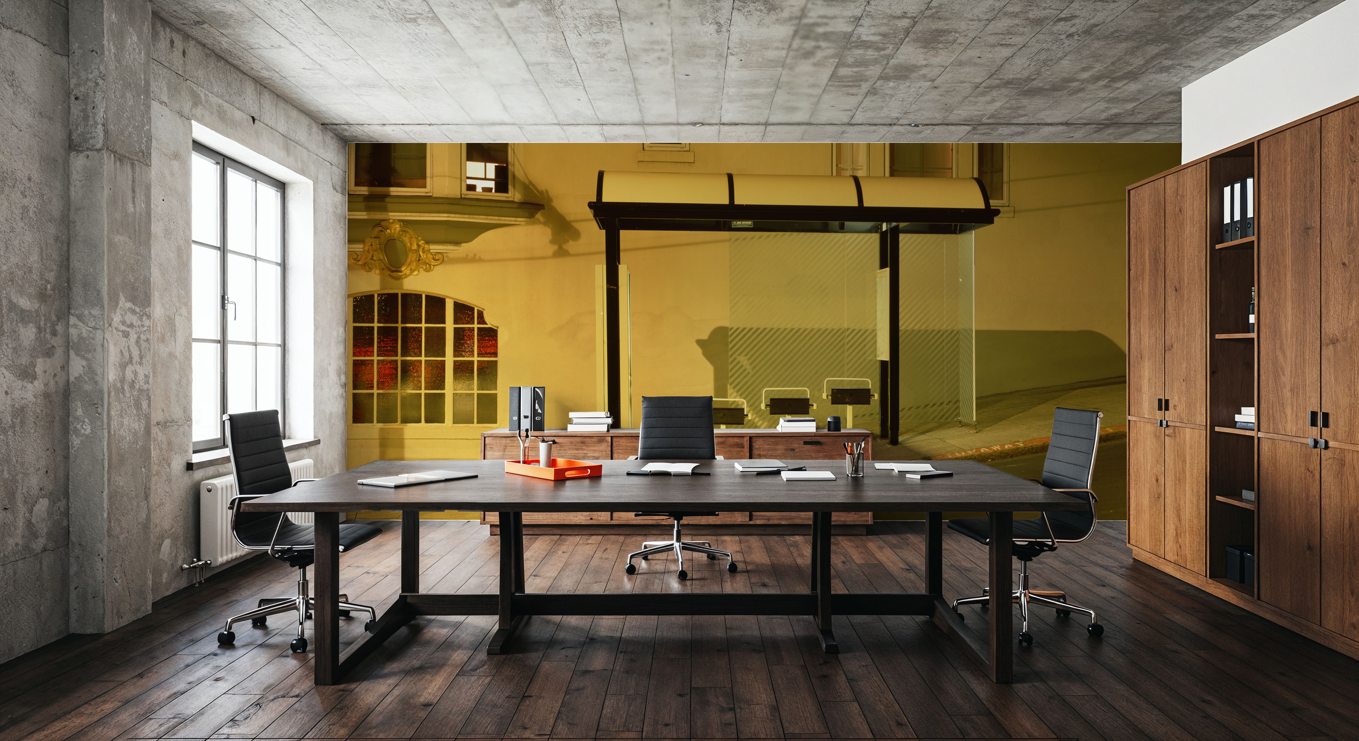 Vintage Bus Stop Twilight