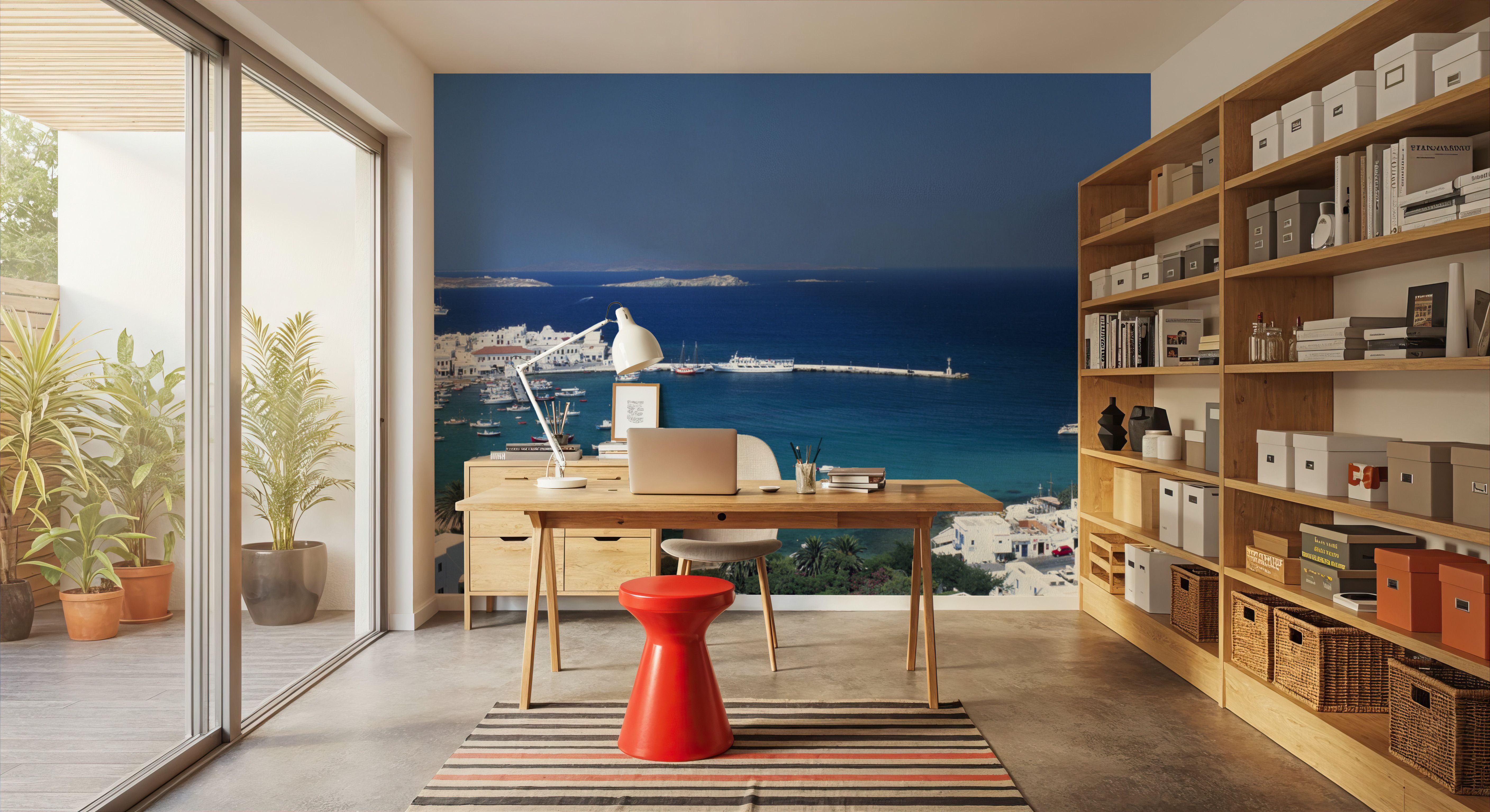 Aegean Harbor, Wallpaper