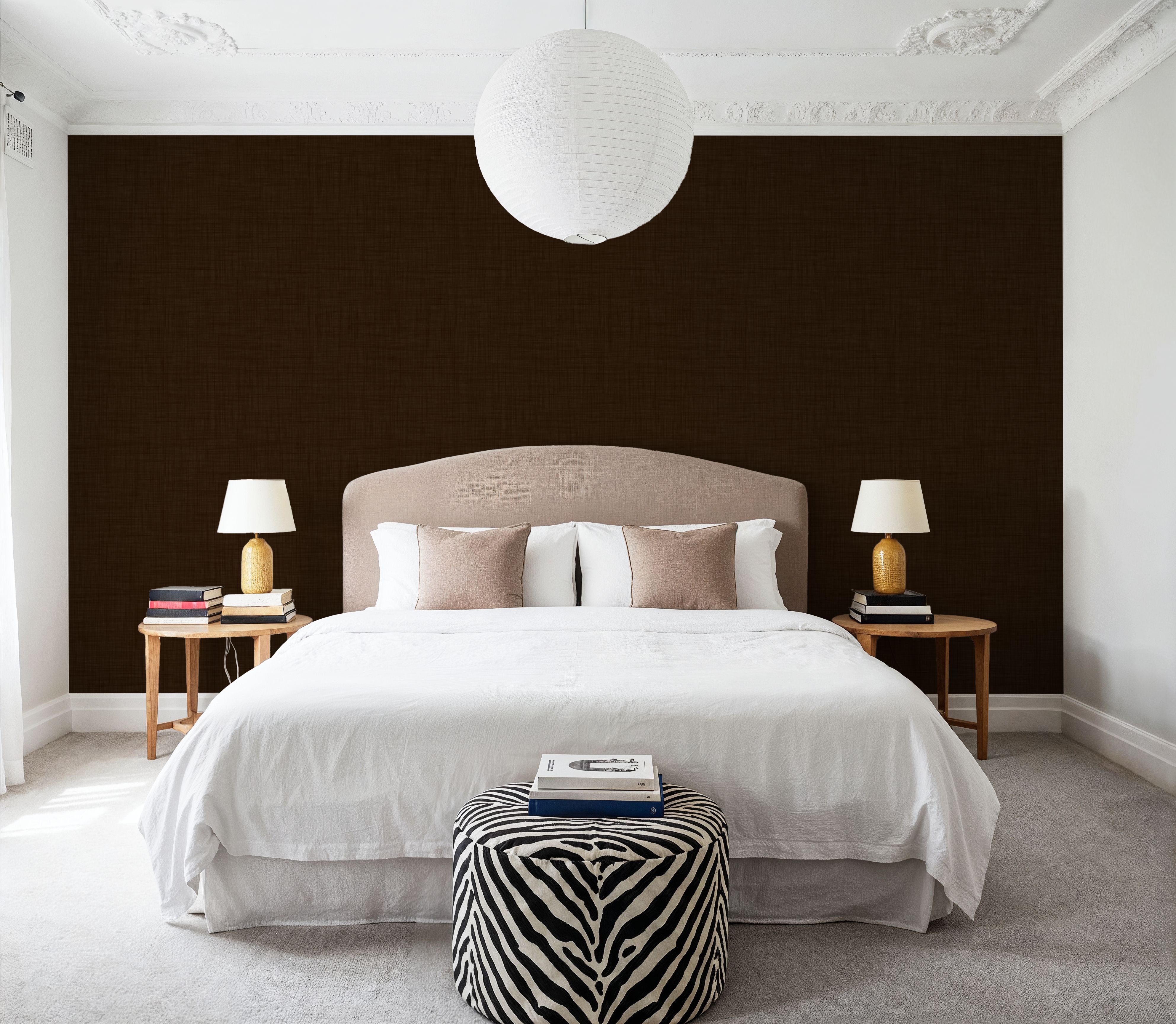 Mottled Linen Effect, Chocolate