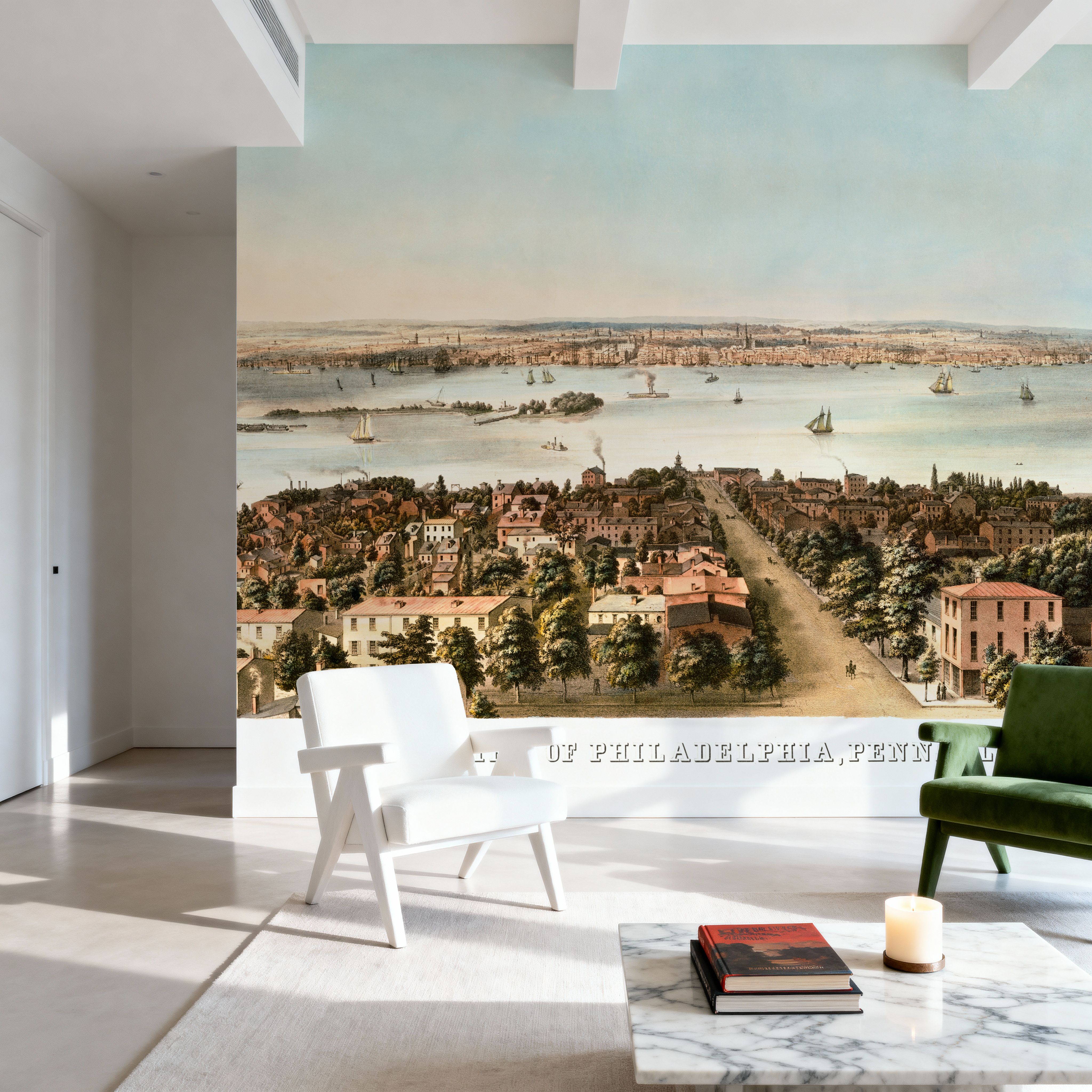 Old East View of Philadelphia, Pennsylvania, 1856