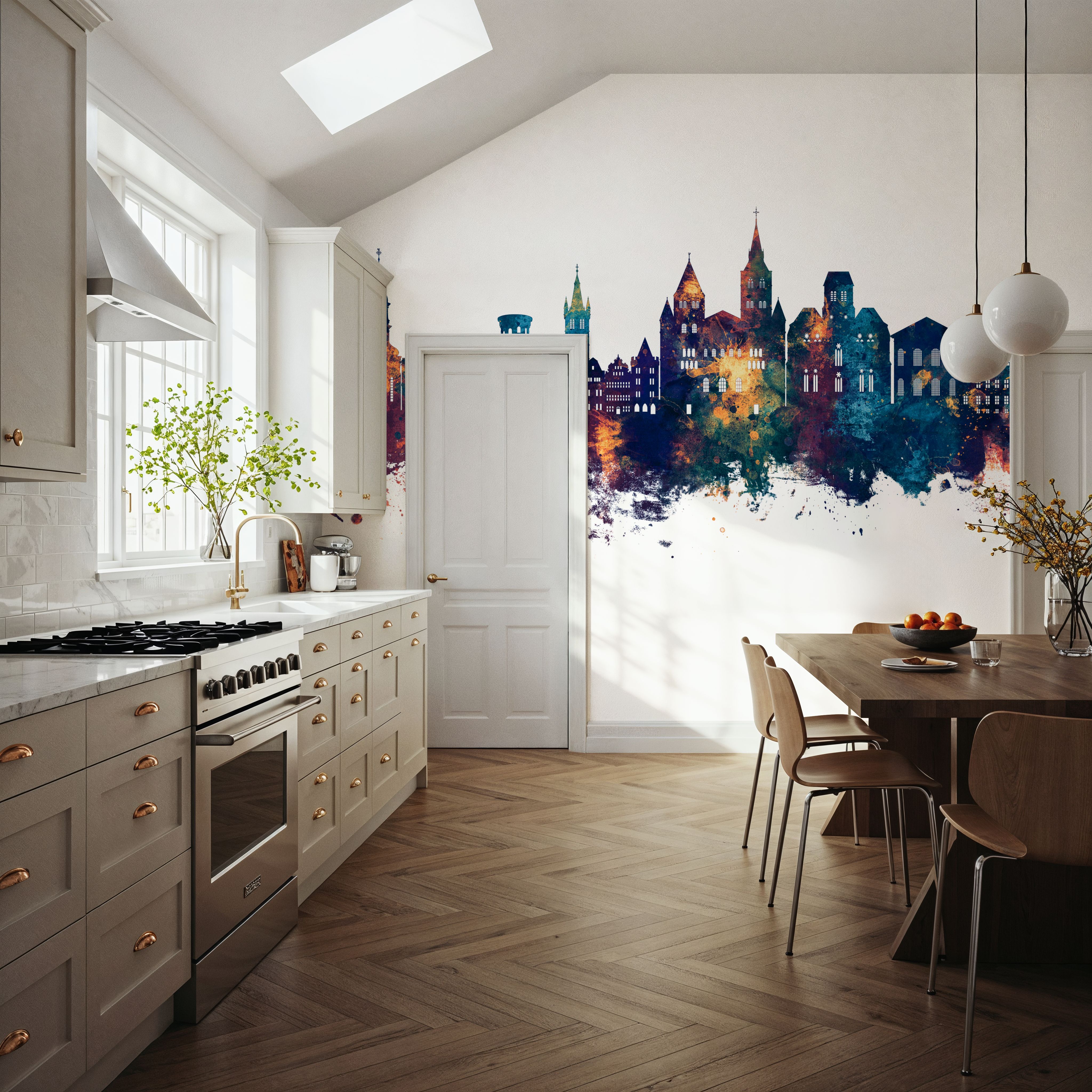 Trier Germany Skyline Blue & Bronze