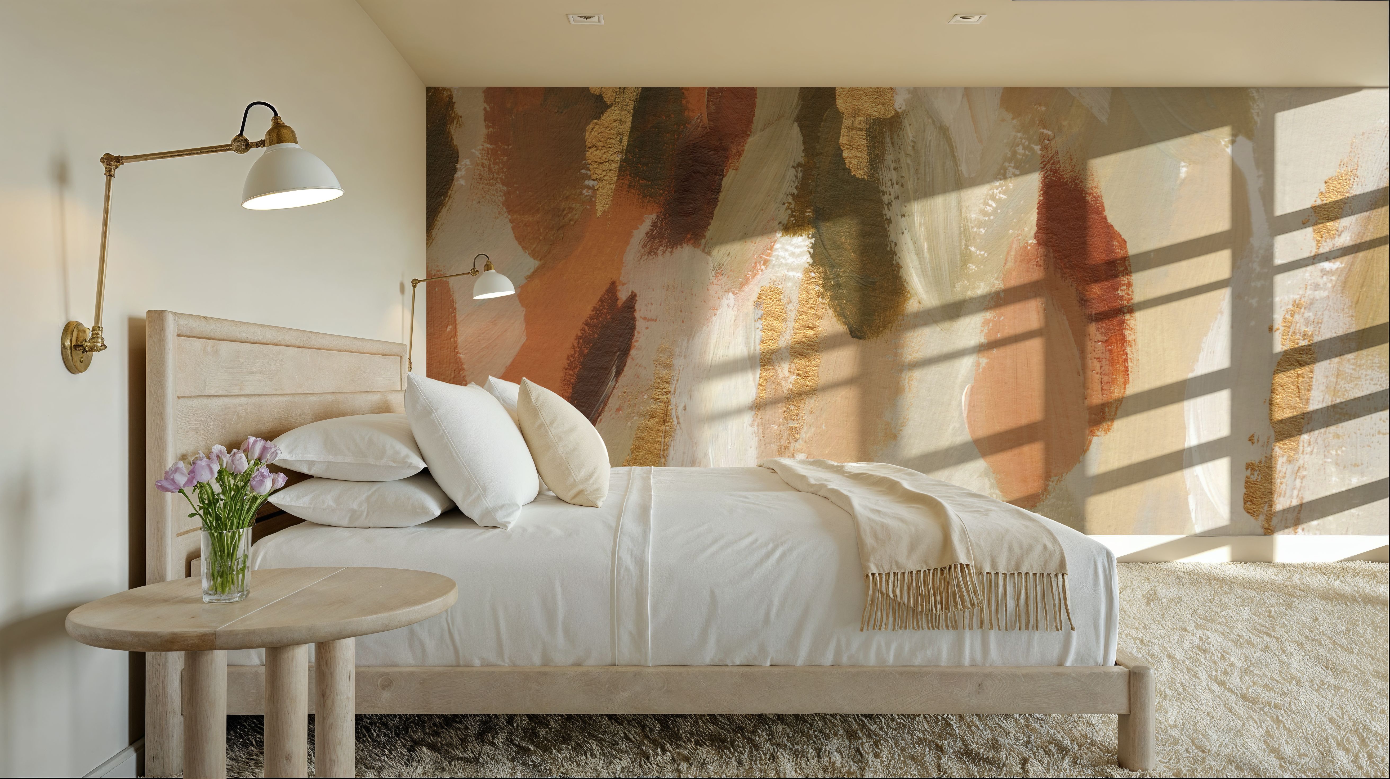 Golden Abstract Composition