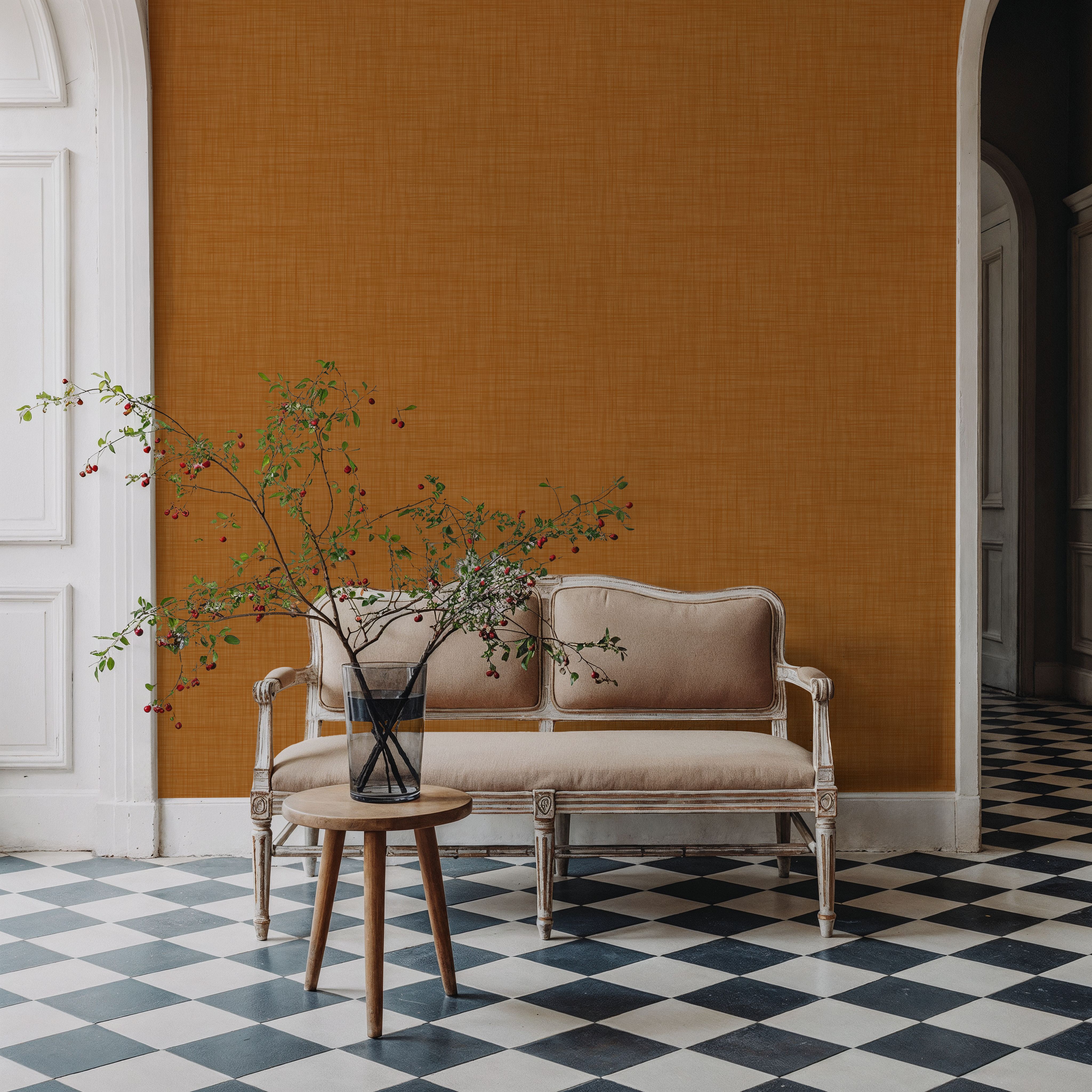 Mottled Linen Effect, Orange