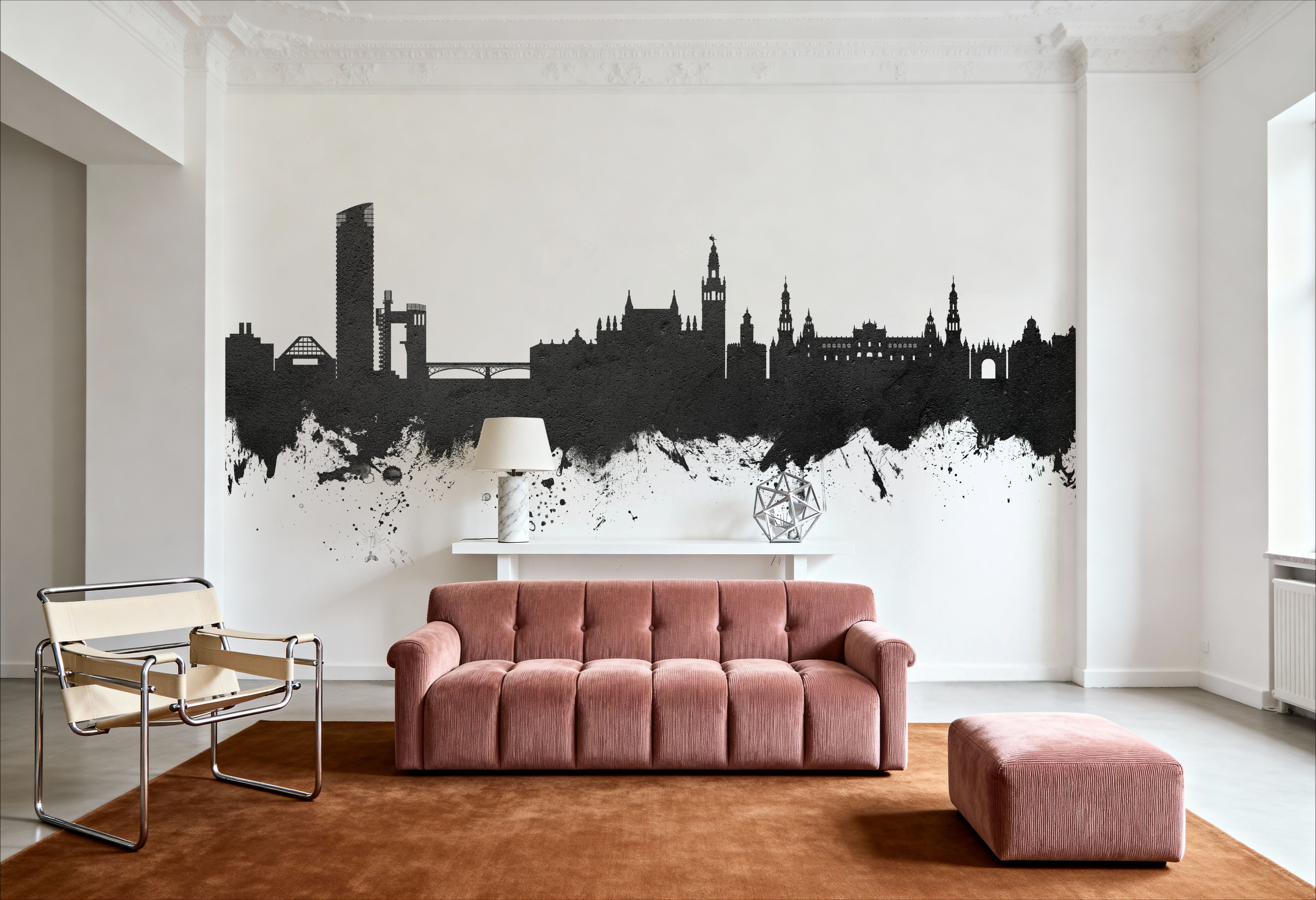 Sevilla Skyline Black & White