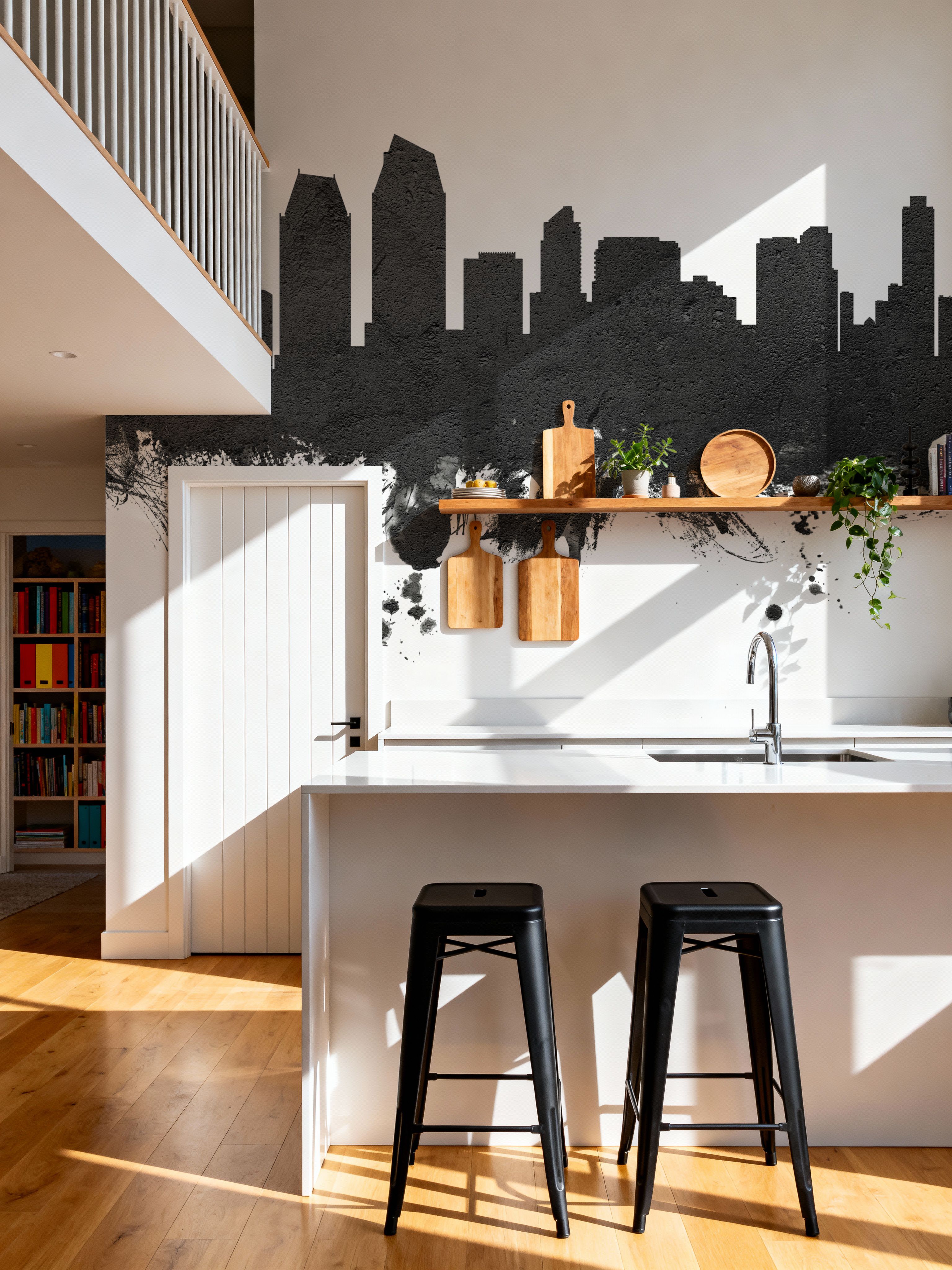 San Diego California Skyline Black & White