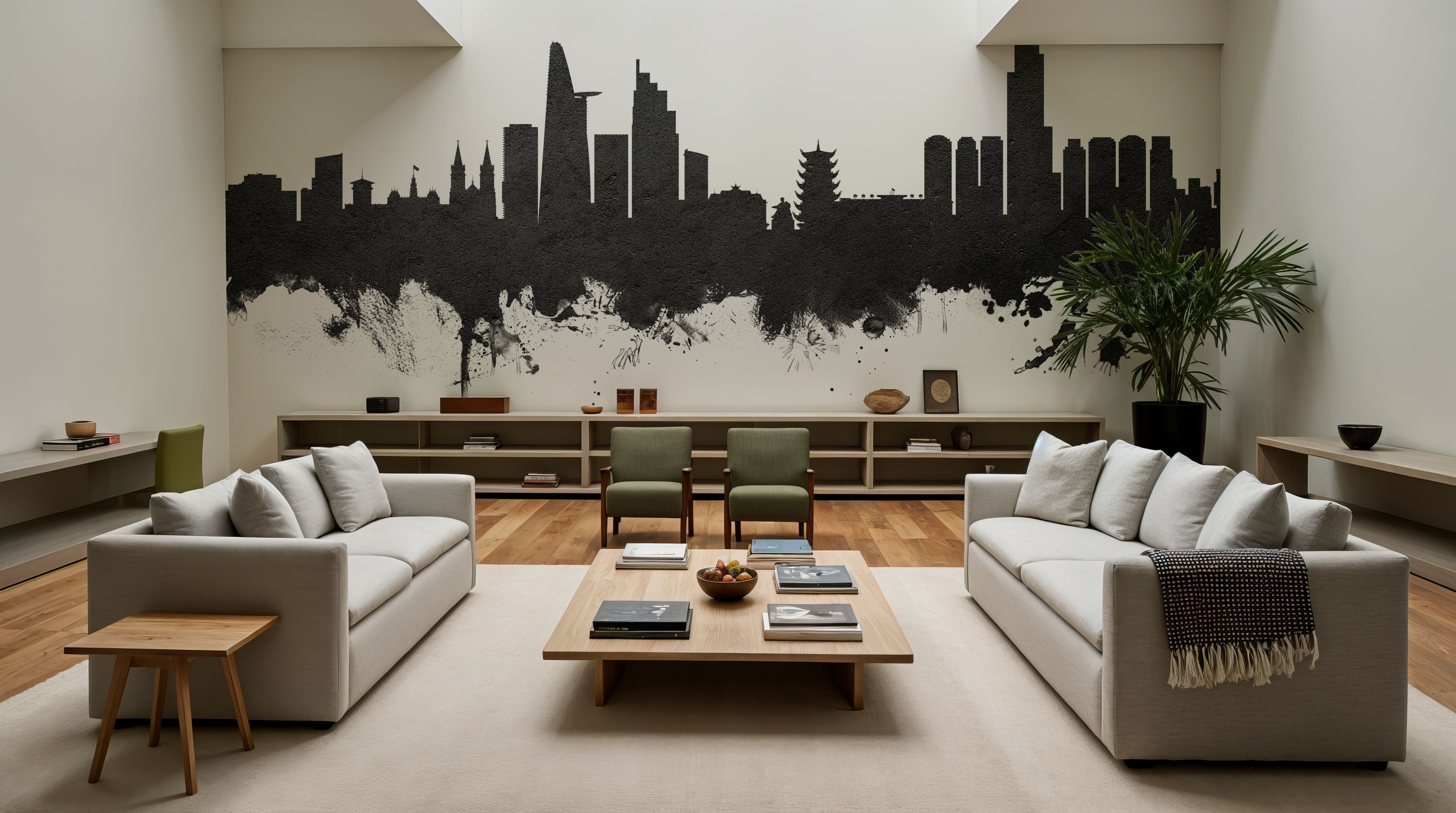 Ho Chi Minh City Vietnam Skyline Black & White