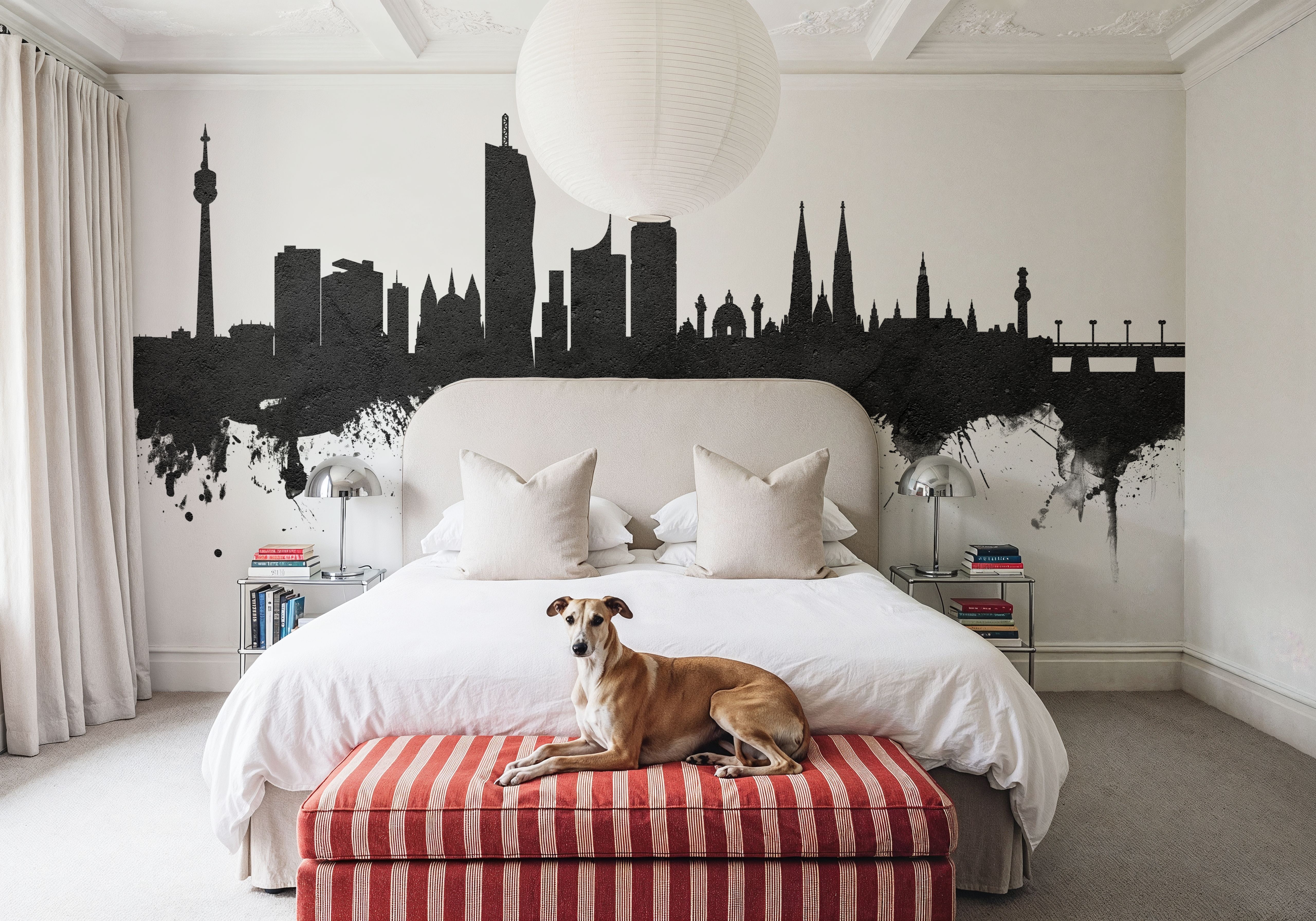 Vienna Austria Skyline Black & White