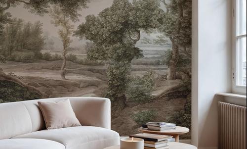 Riverbank Oak Landscape, Olive