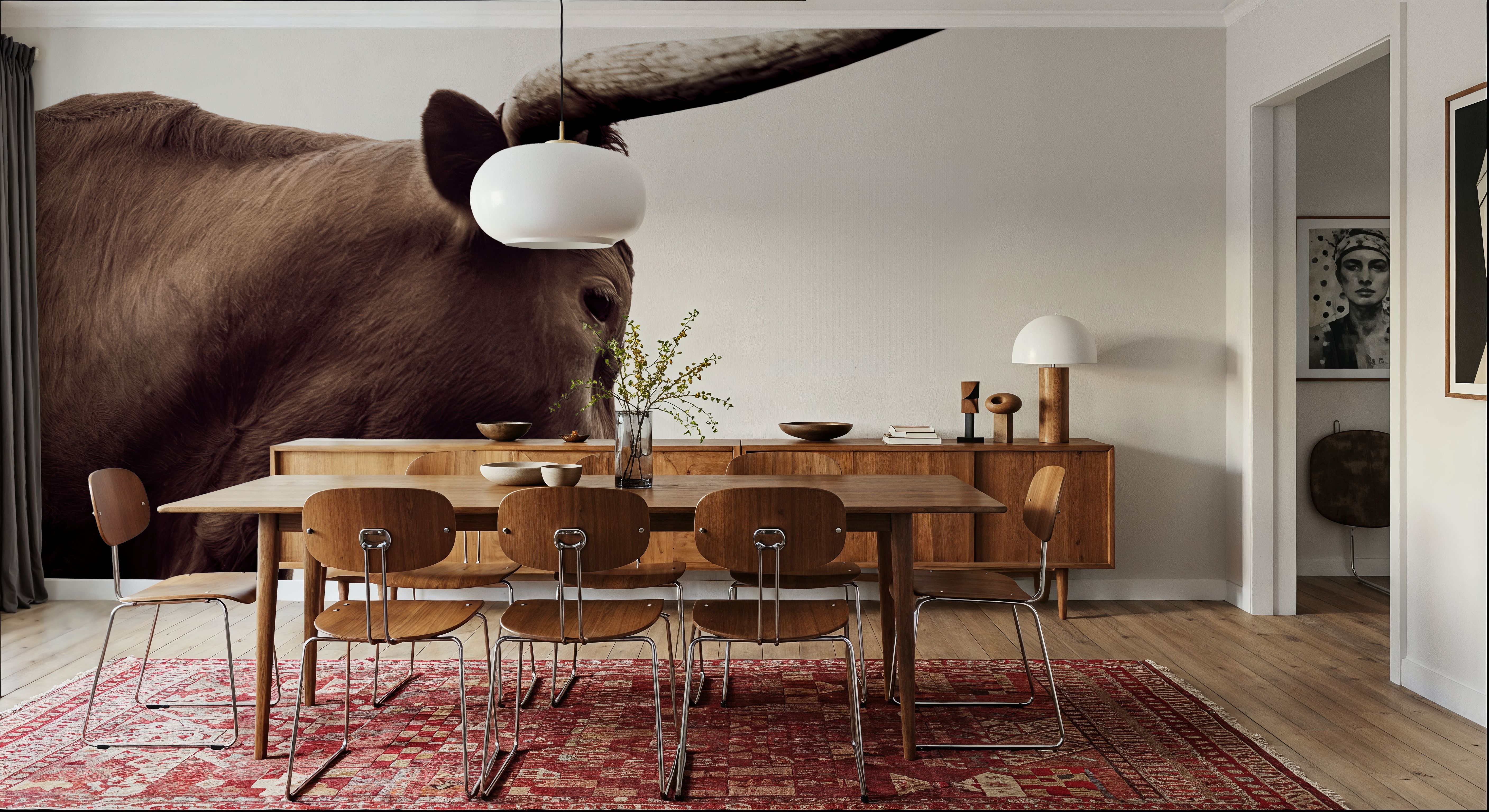 Longhorn Sunset Graze Sepia