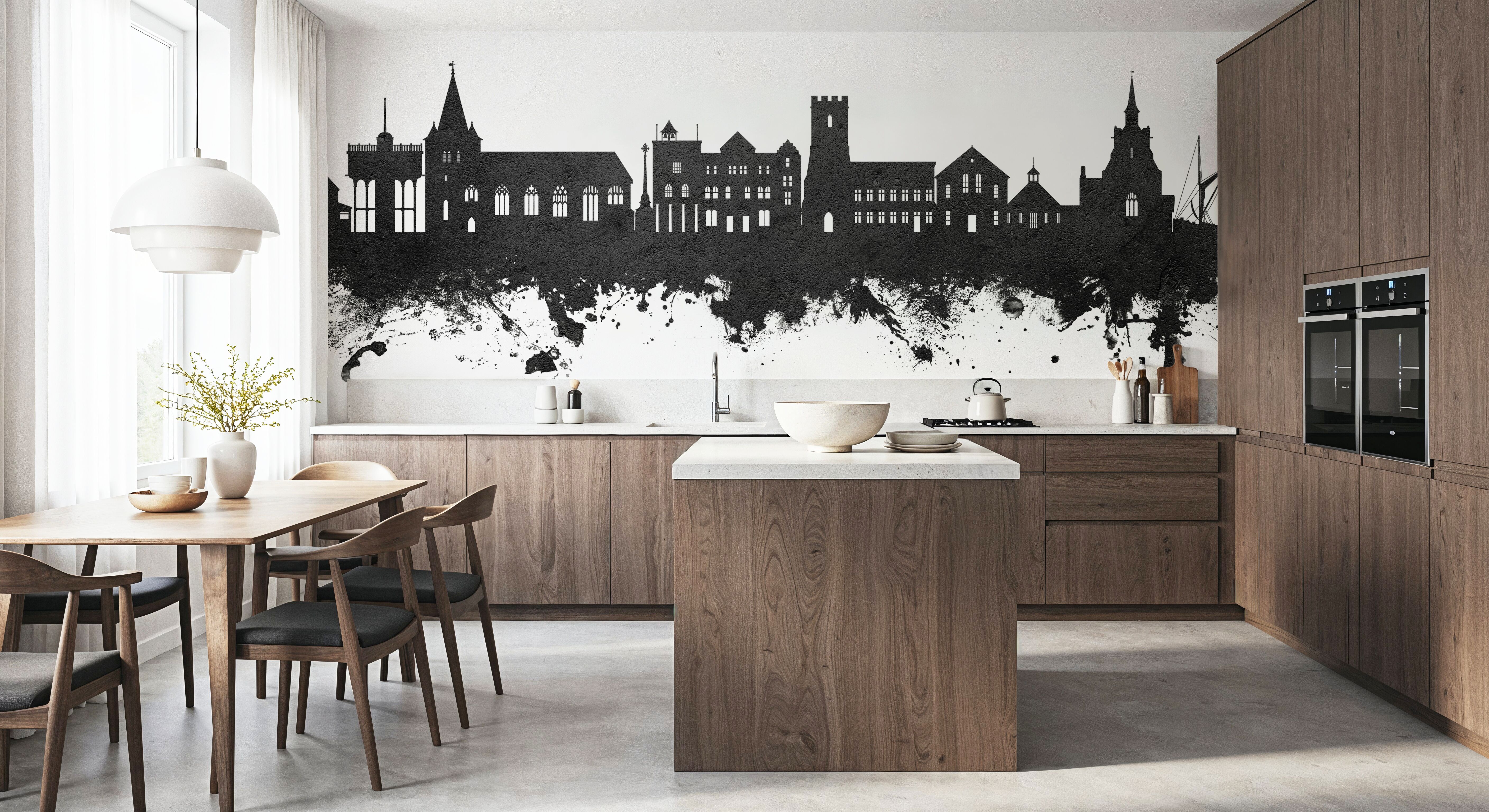 Maldon England Skyline Black & White