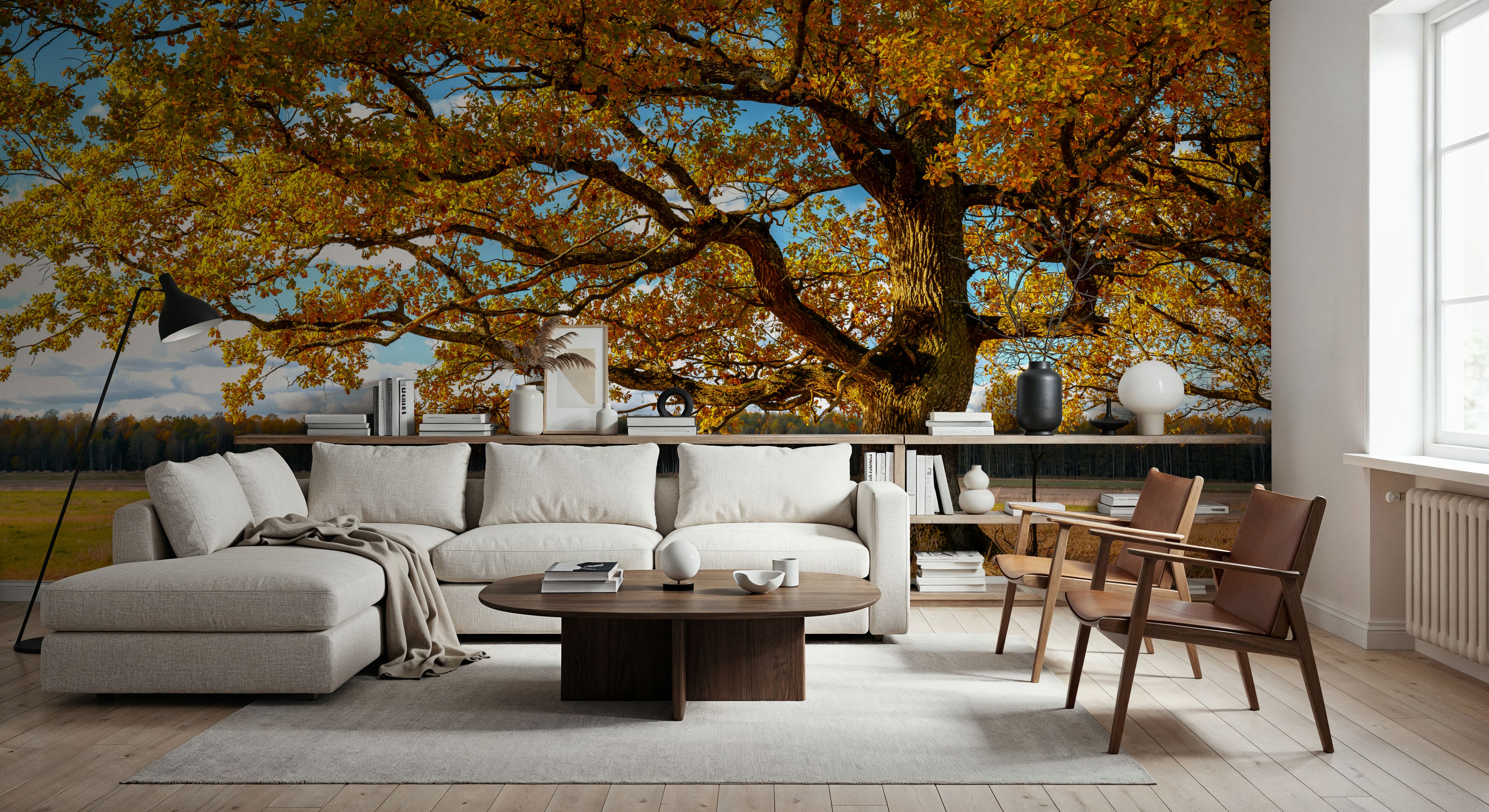 Golden Fall Tree Afternoon, Carte da parati