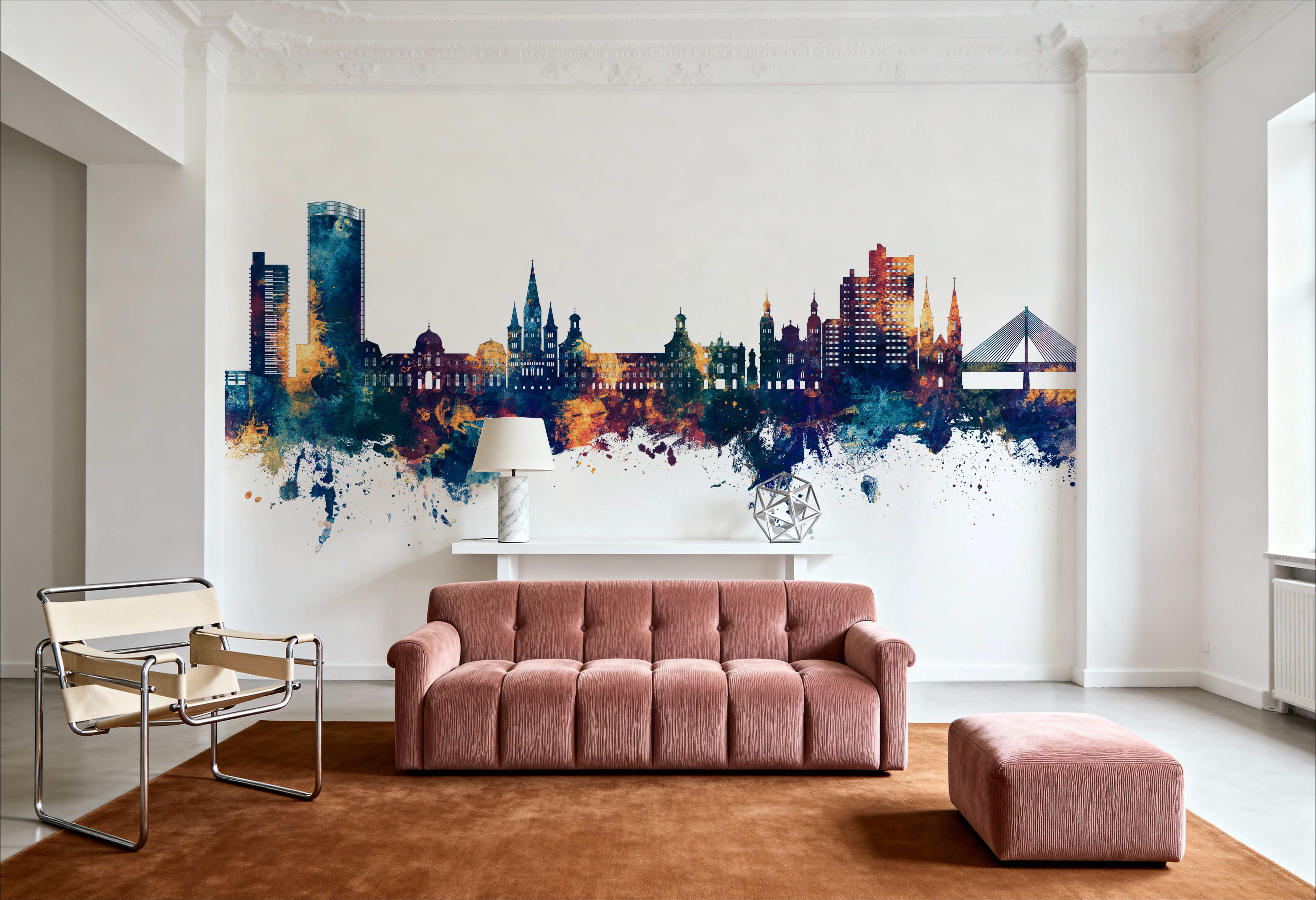 Bonn Skyline Blue & Bronze