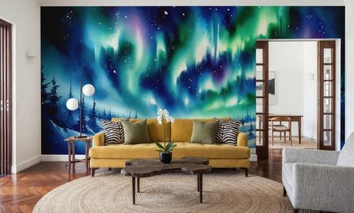 Arctic Fox and Northern Lights