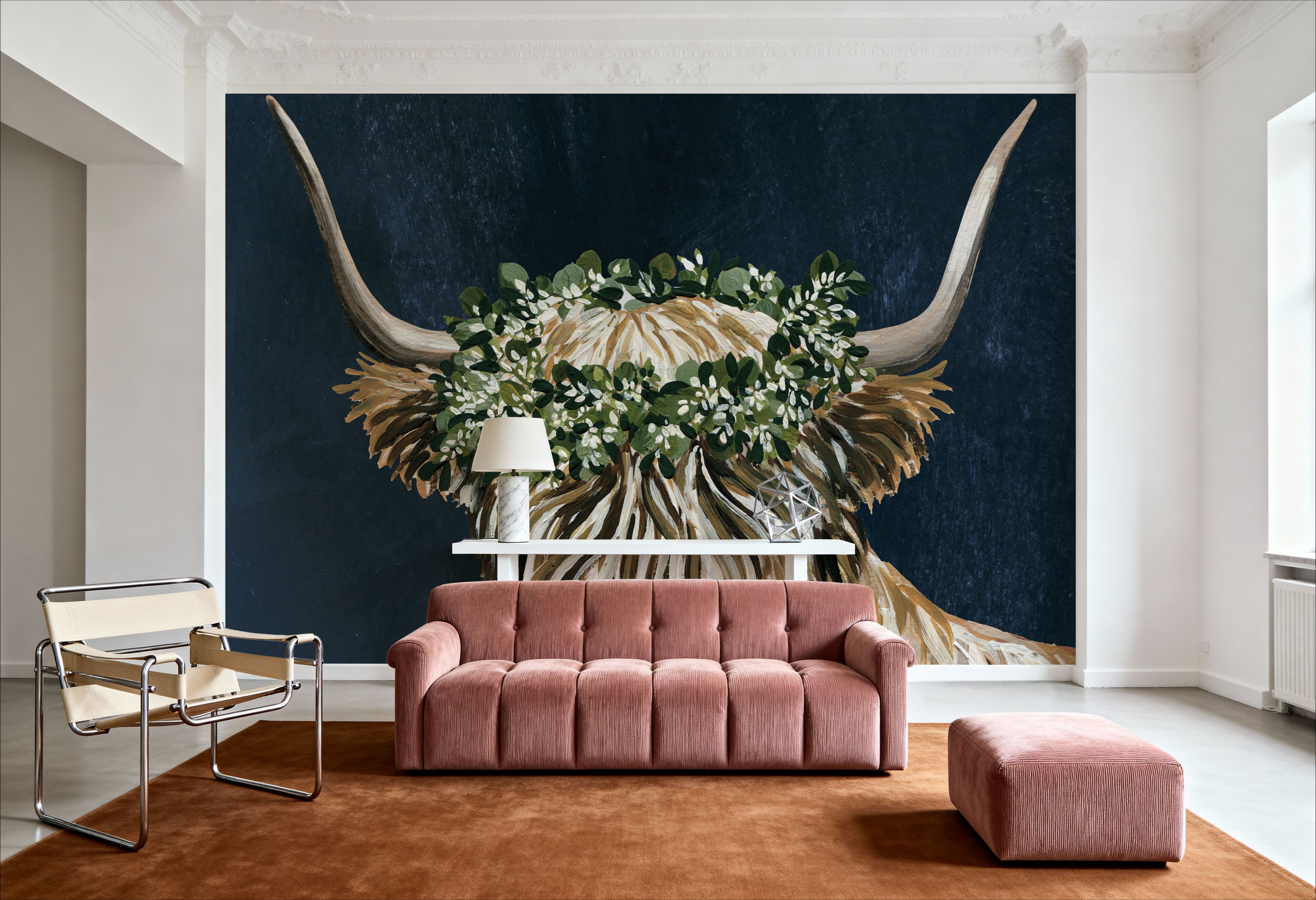 Harvest Cow Sage Texture Dark