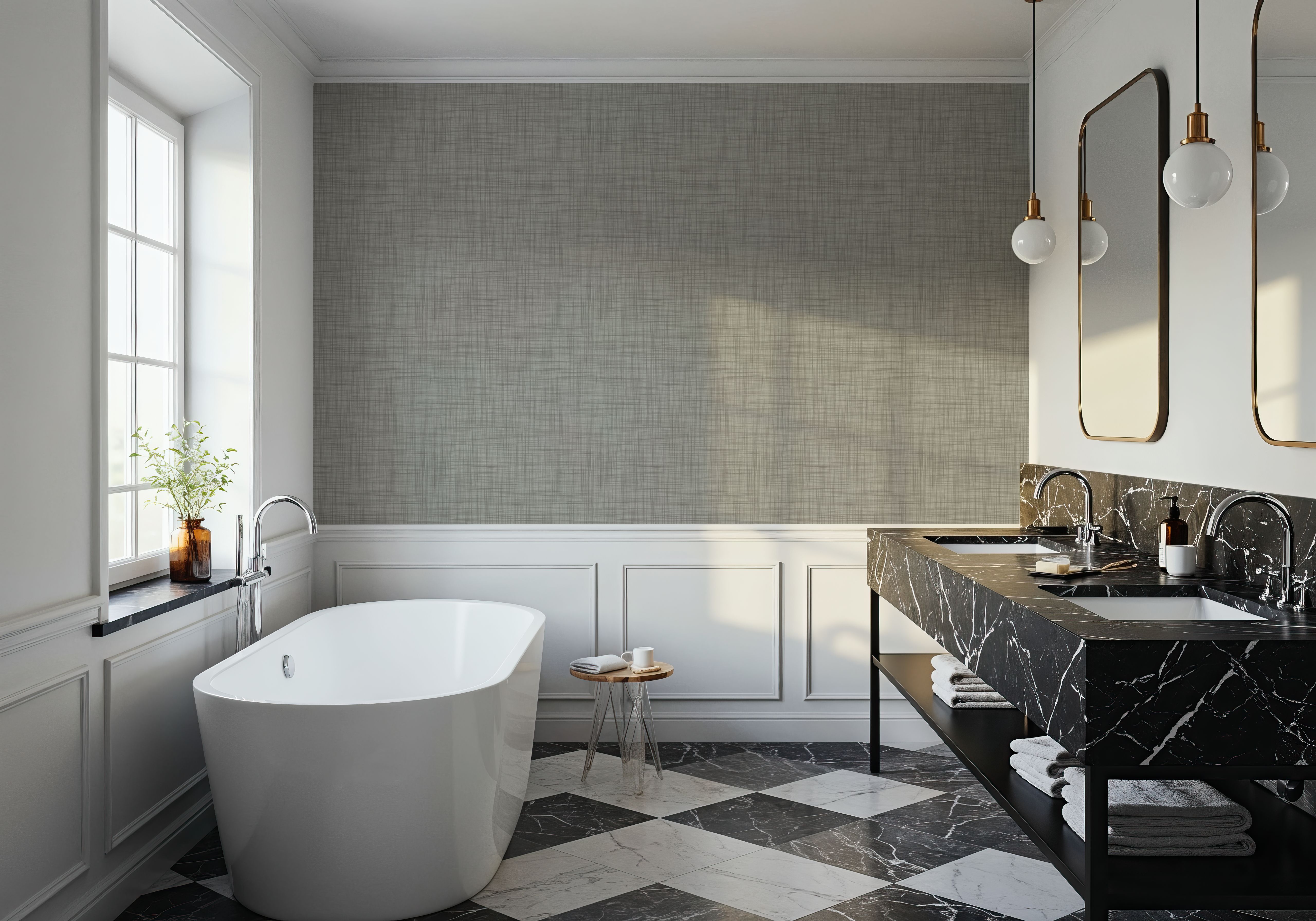 Mottled Linen Effect, Cloud Grey