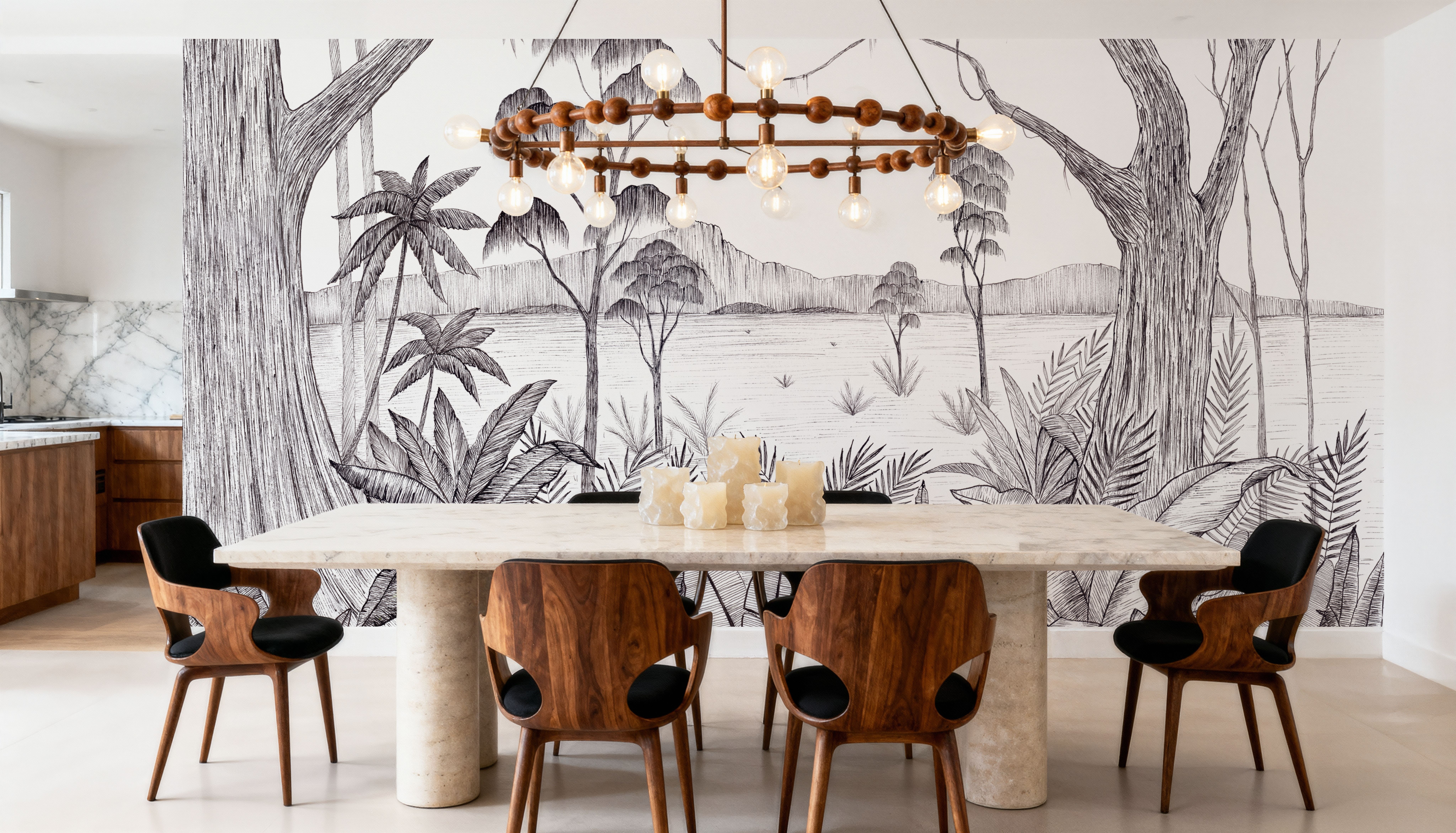 Tropic Drawing, Tapet