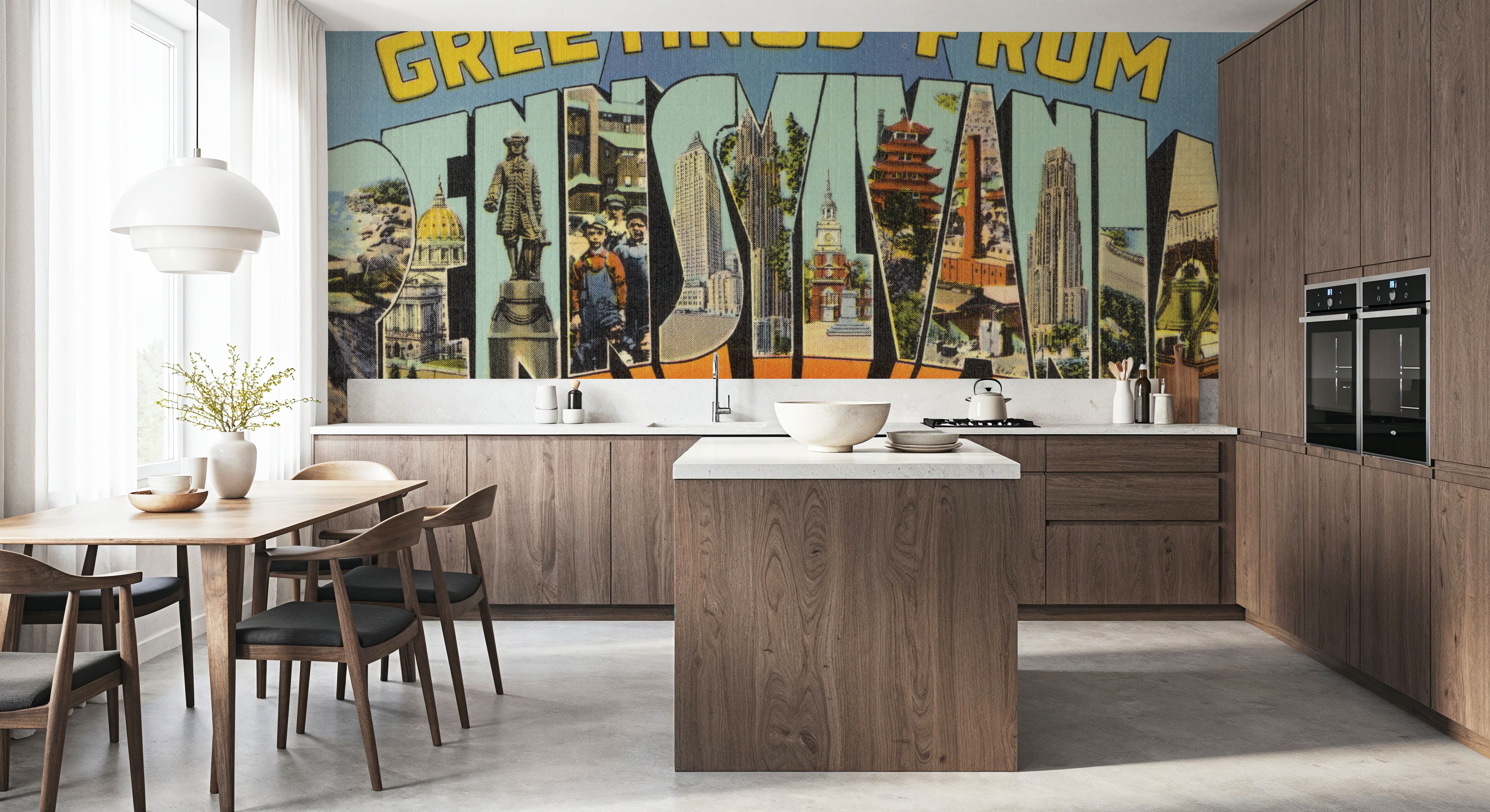 Greetings from Pennsylvania - Screenprint Postcard