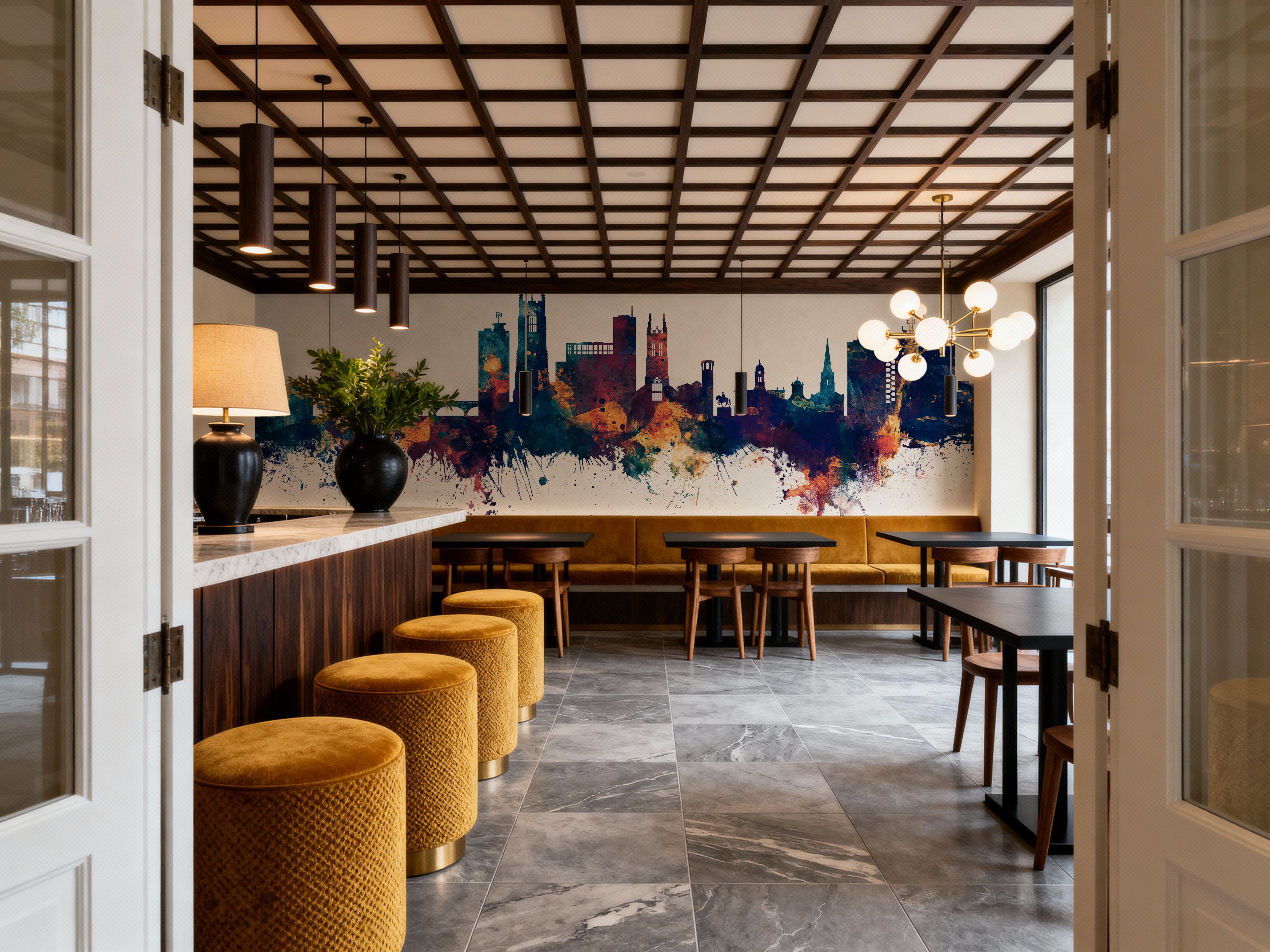 Derby England Skyline Blue & Bronze