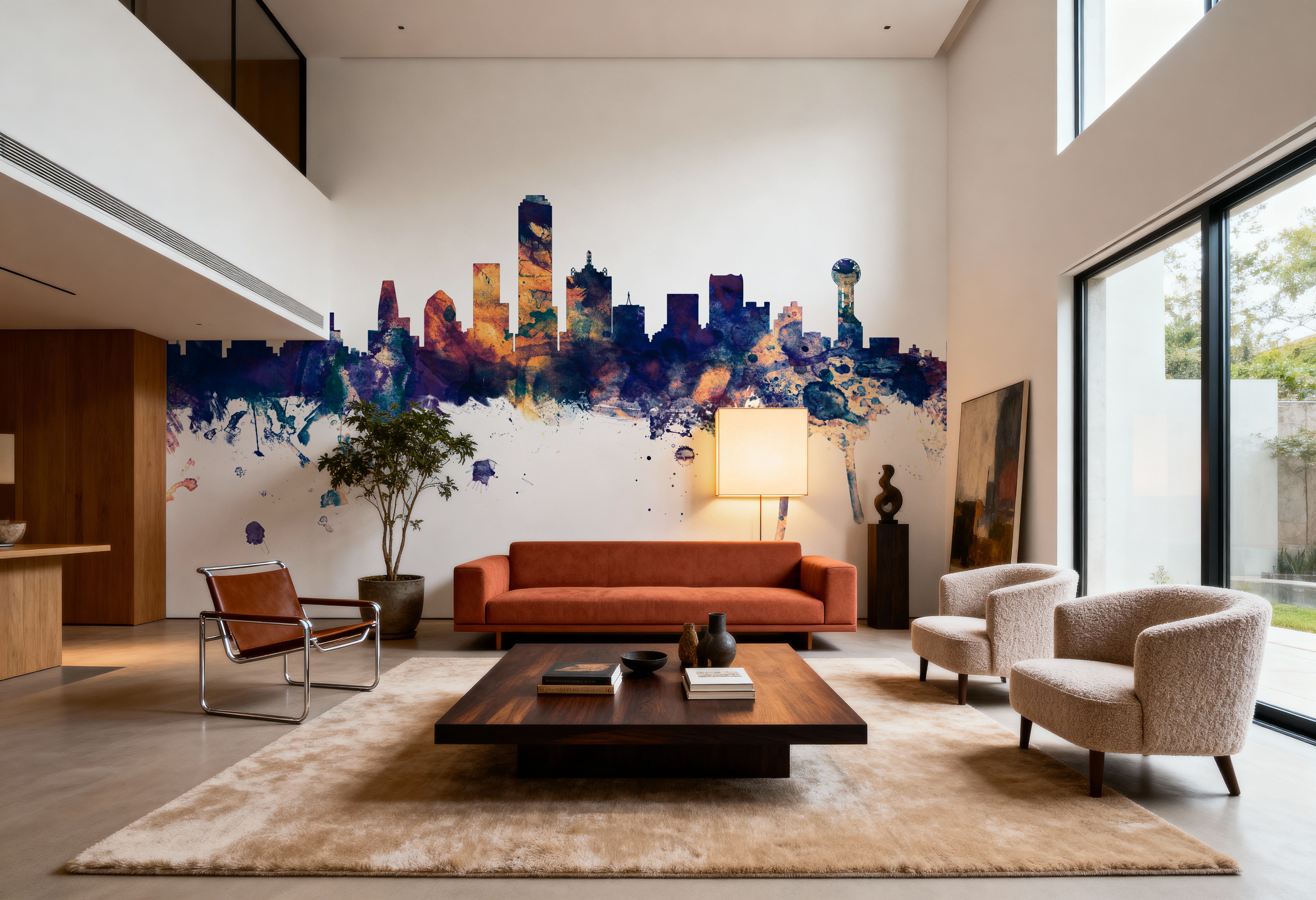 Dallas Skyline Blue & Bronze