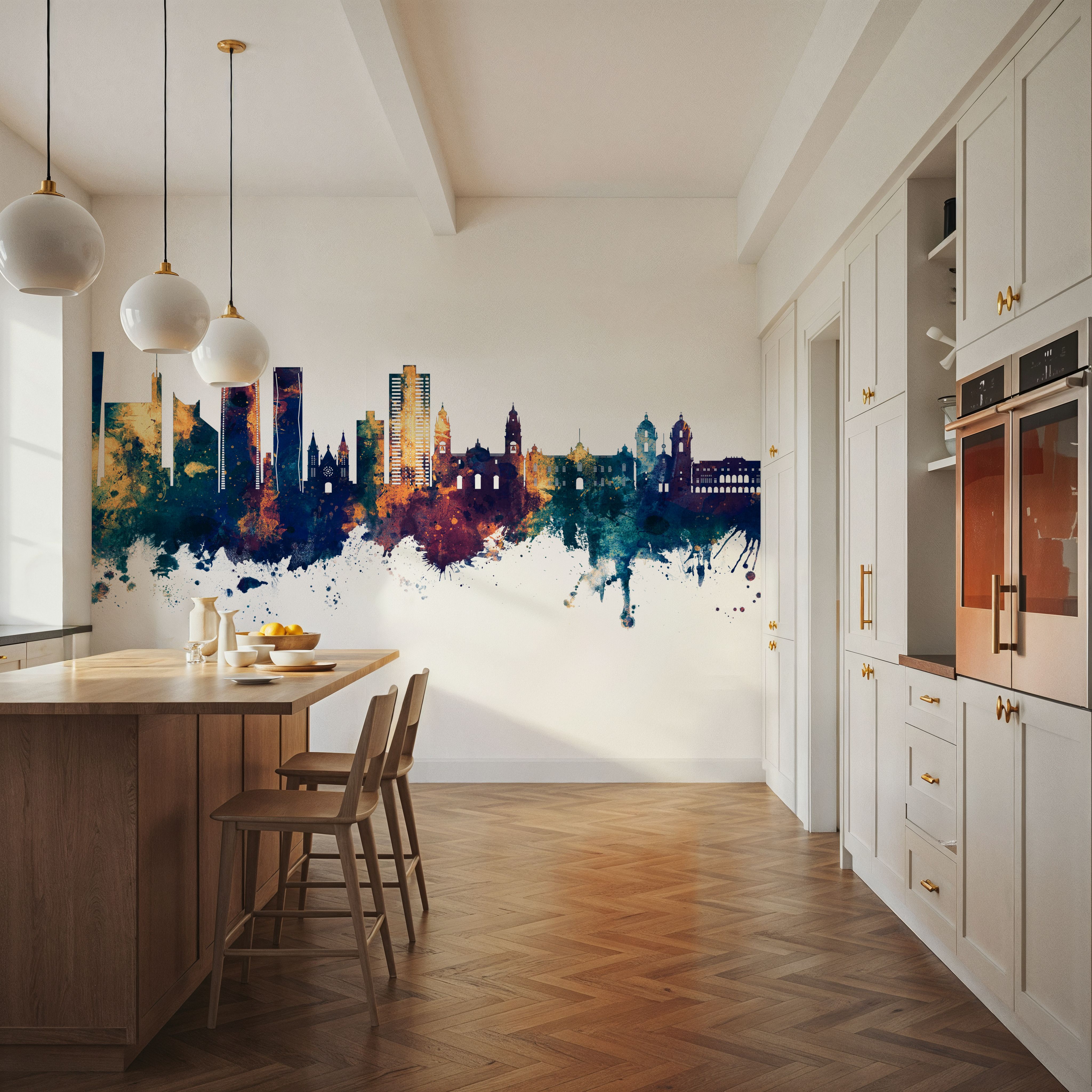 Lima Peru Skyline Blue & Bronze