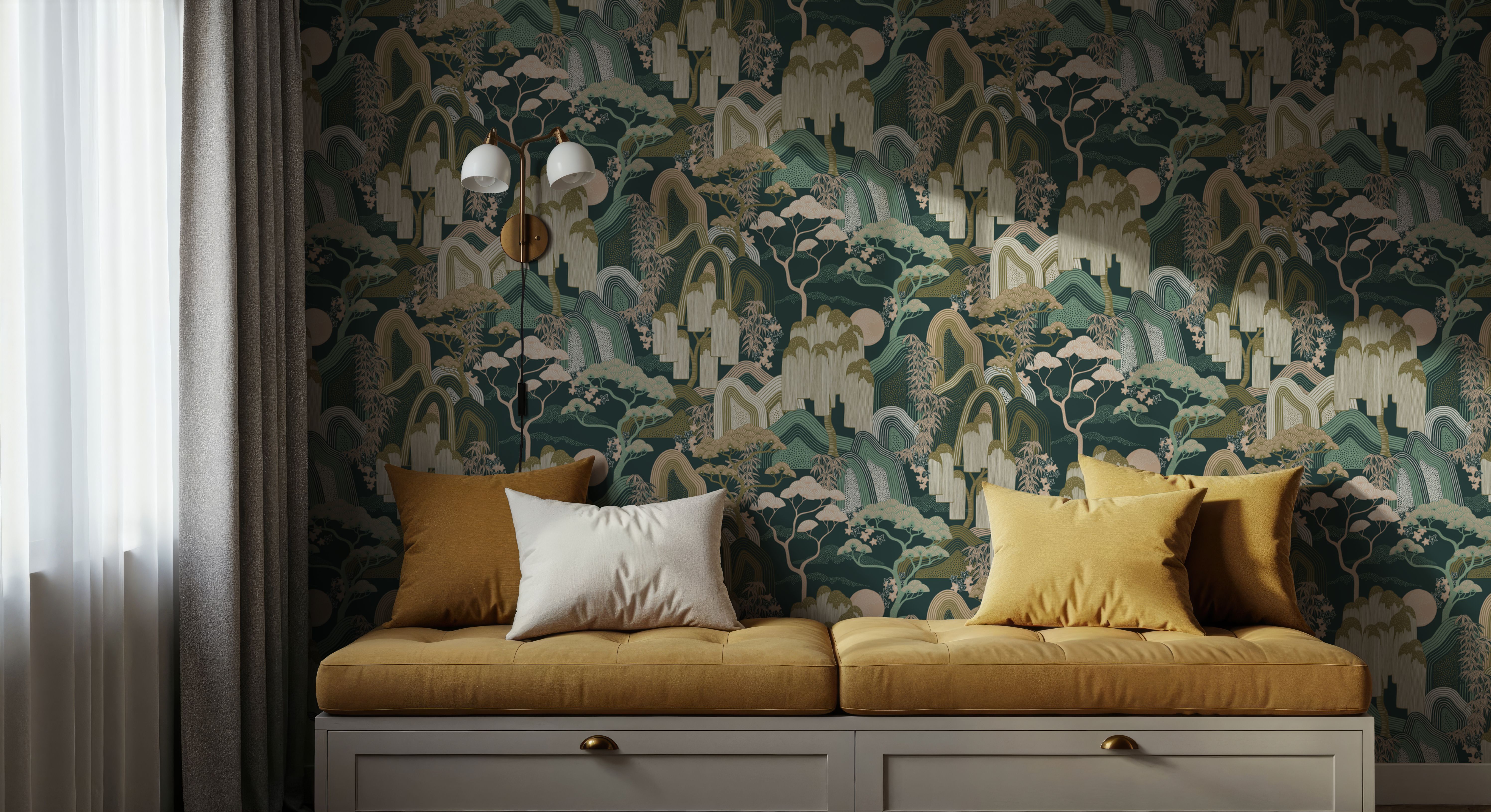 Whispers of the Mountain Pattern, Green