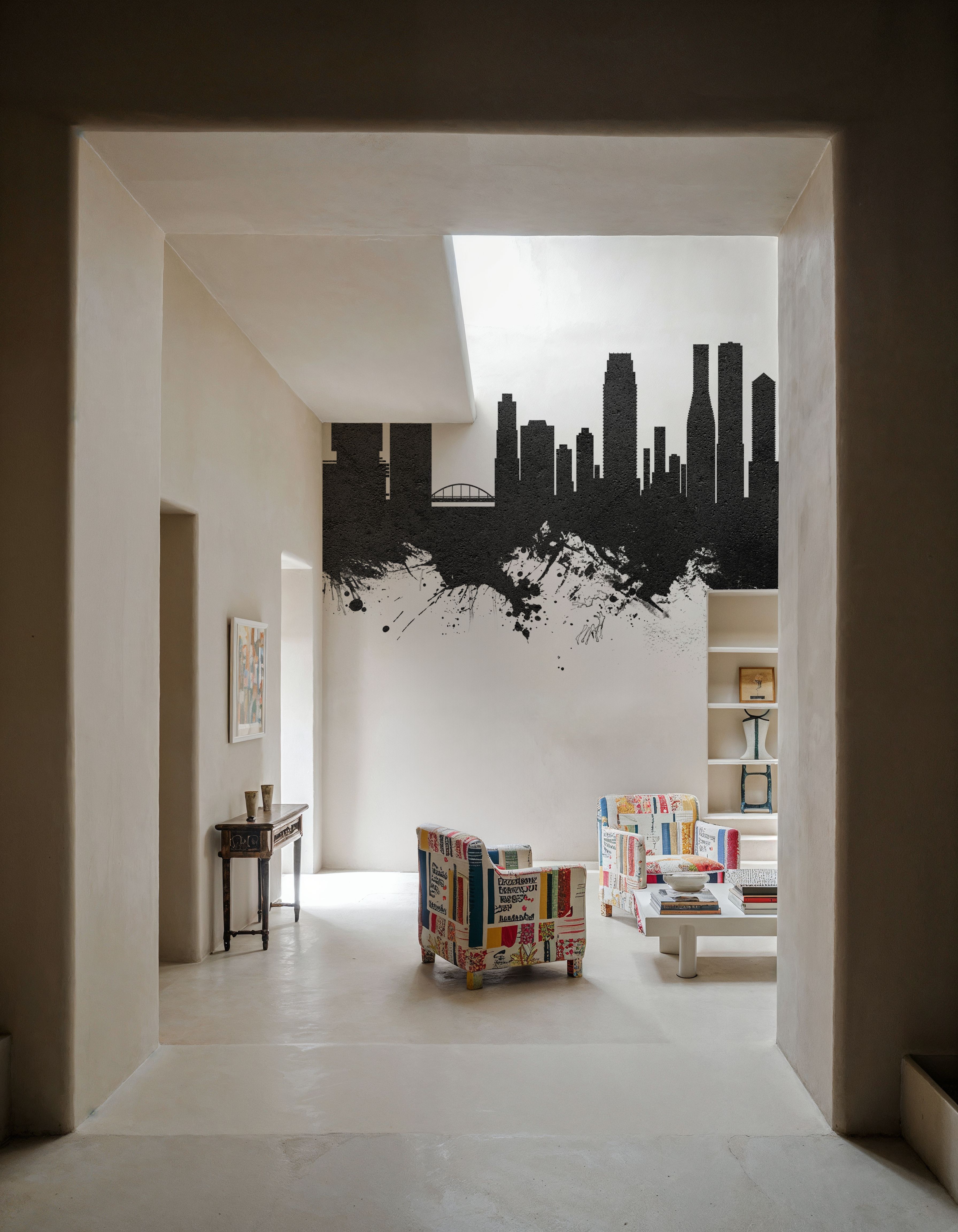 Osaka Skyline Black & White