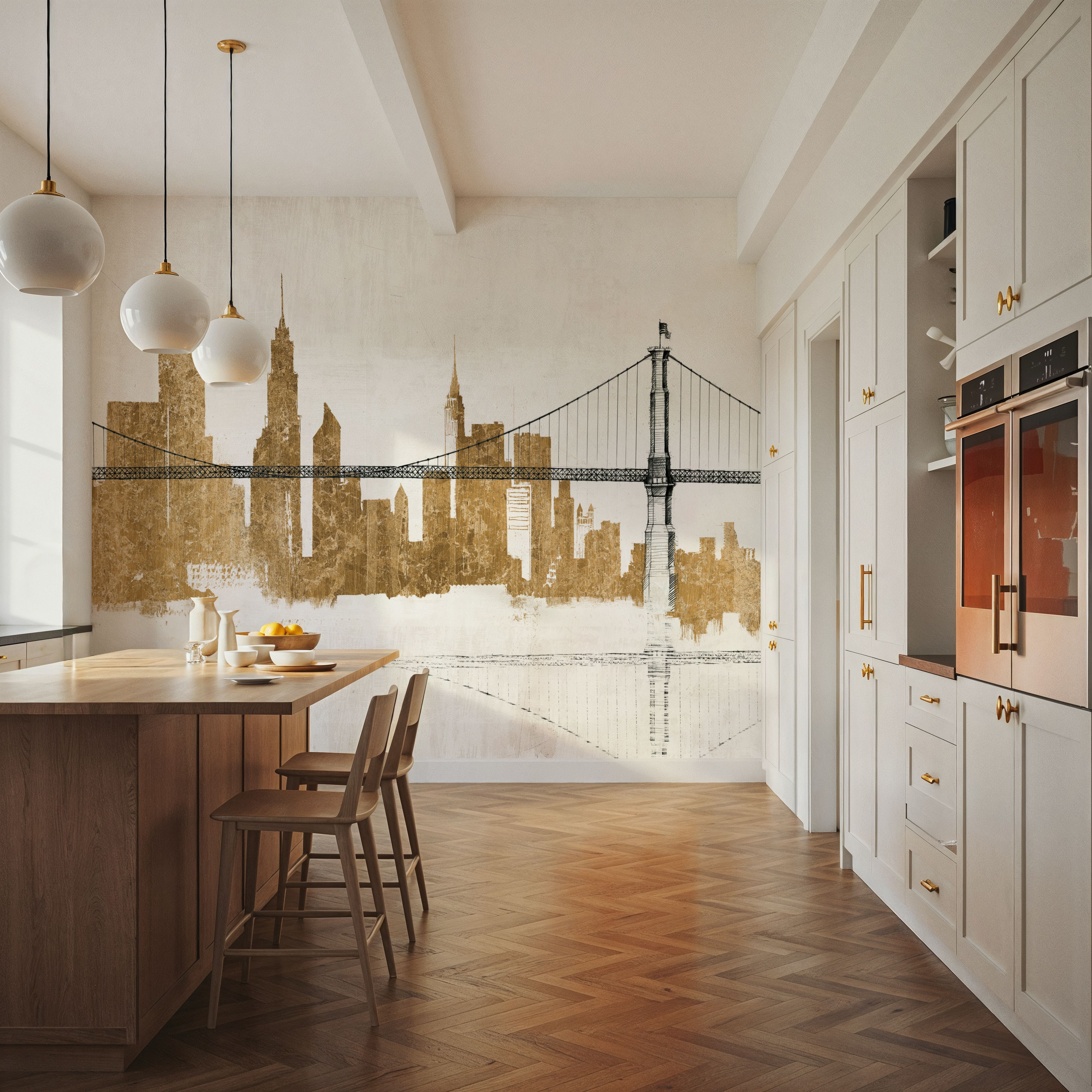 Bridge and Skyline Gold