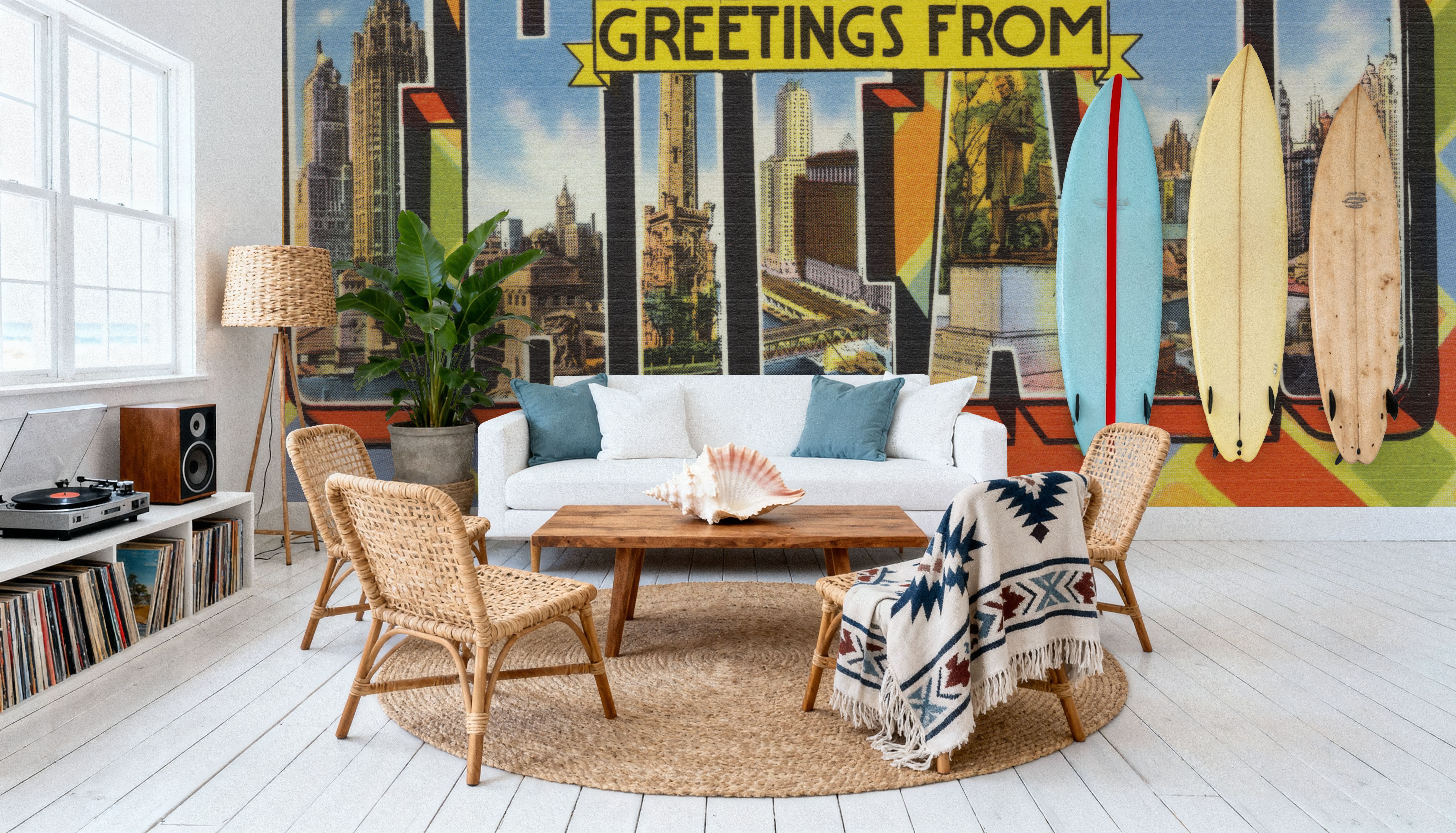 Greetings from Chicago - Screenprint Postcard