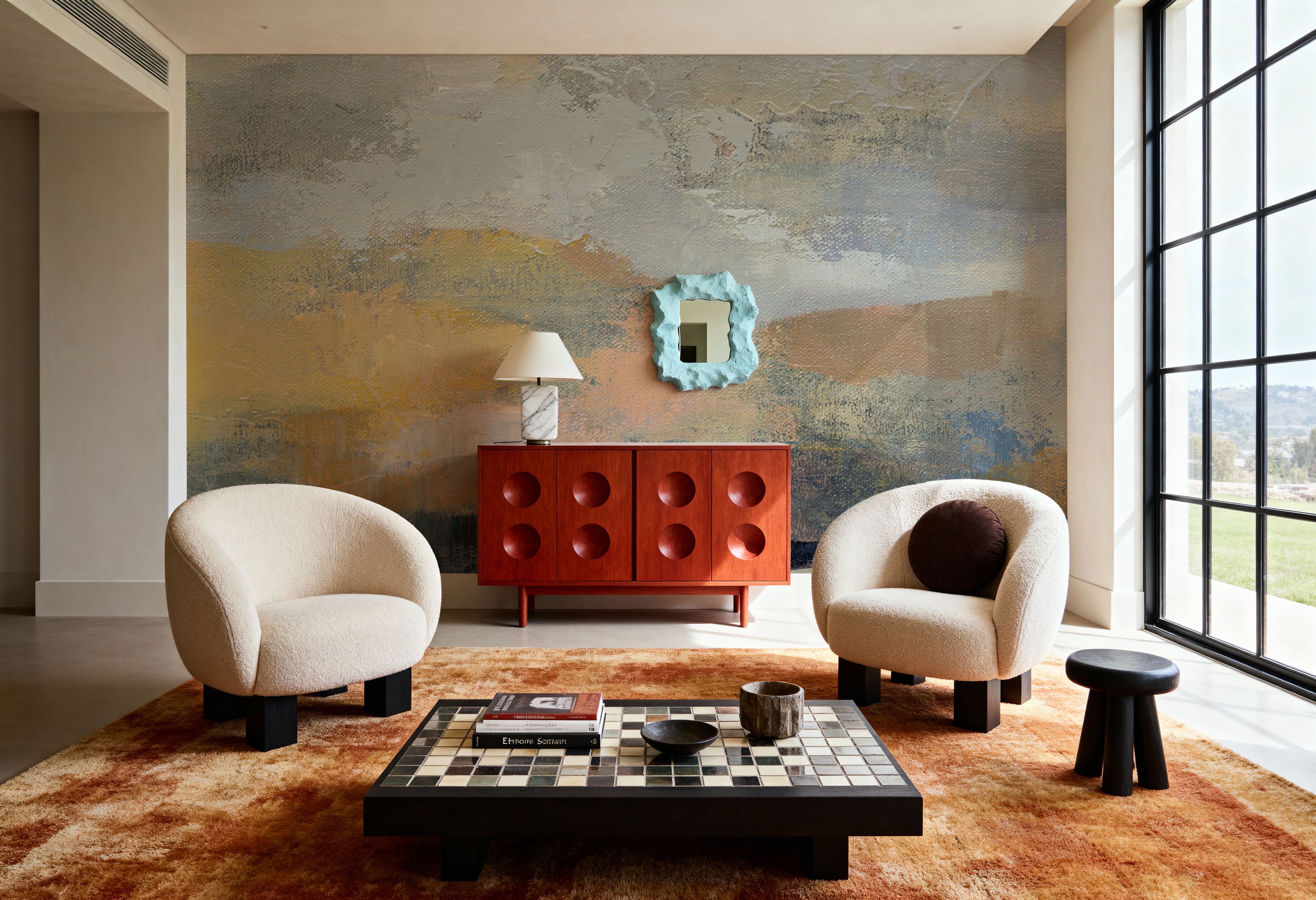 Wall Mural - Dusk I - Abstract Horizon mural wallpaper - Bedroom - Wallism US - Premium, Textured or Peel & Stick