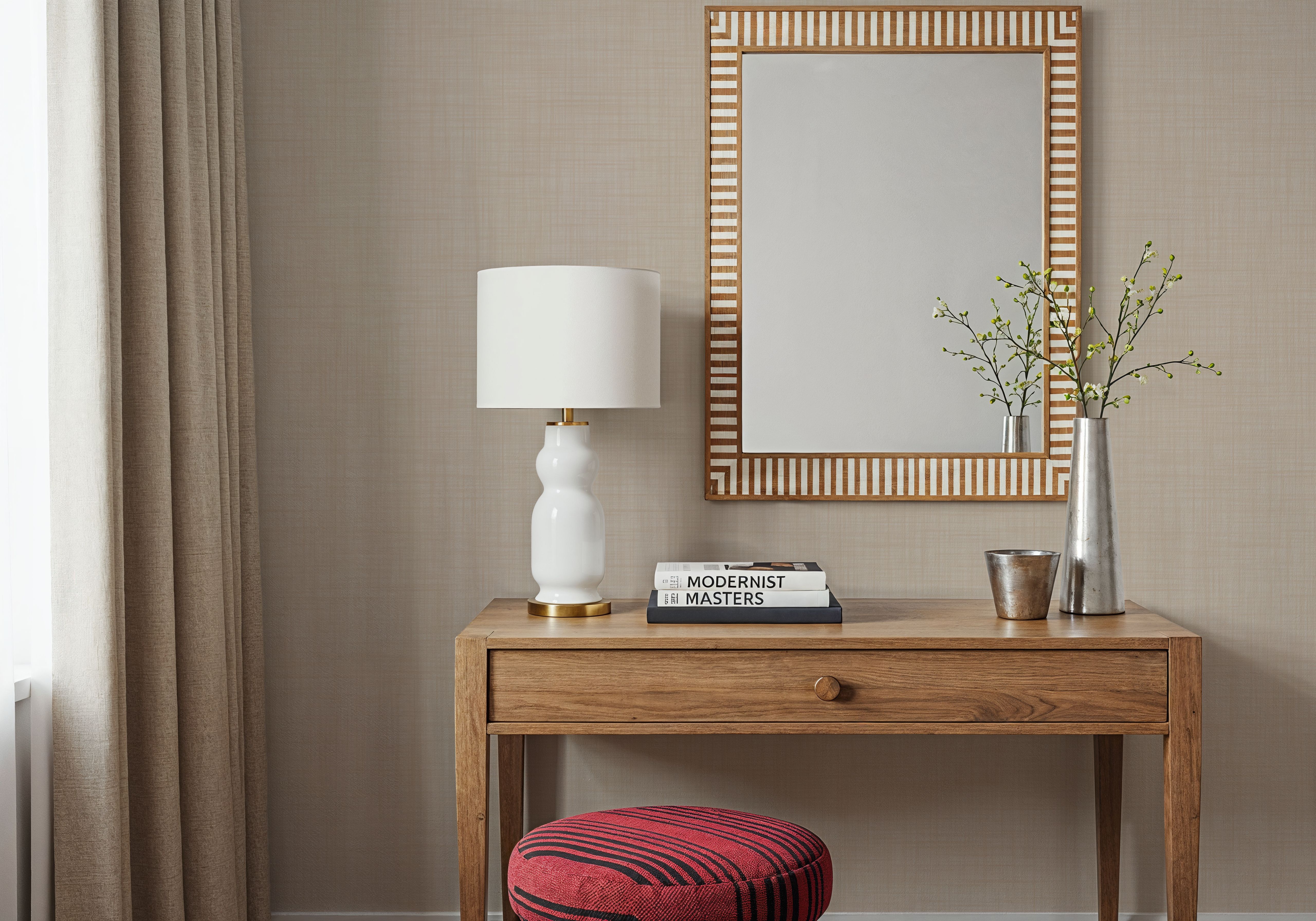 Mottled Linen Effect, Beige
