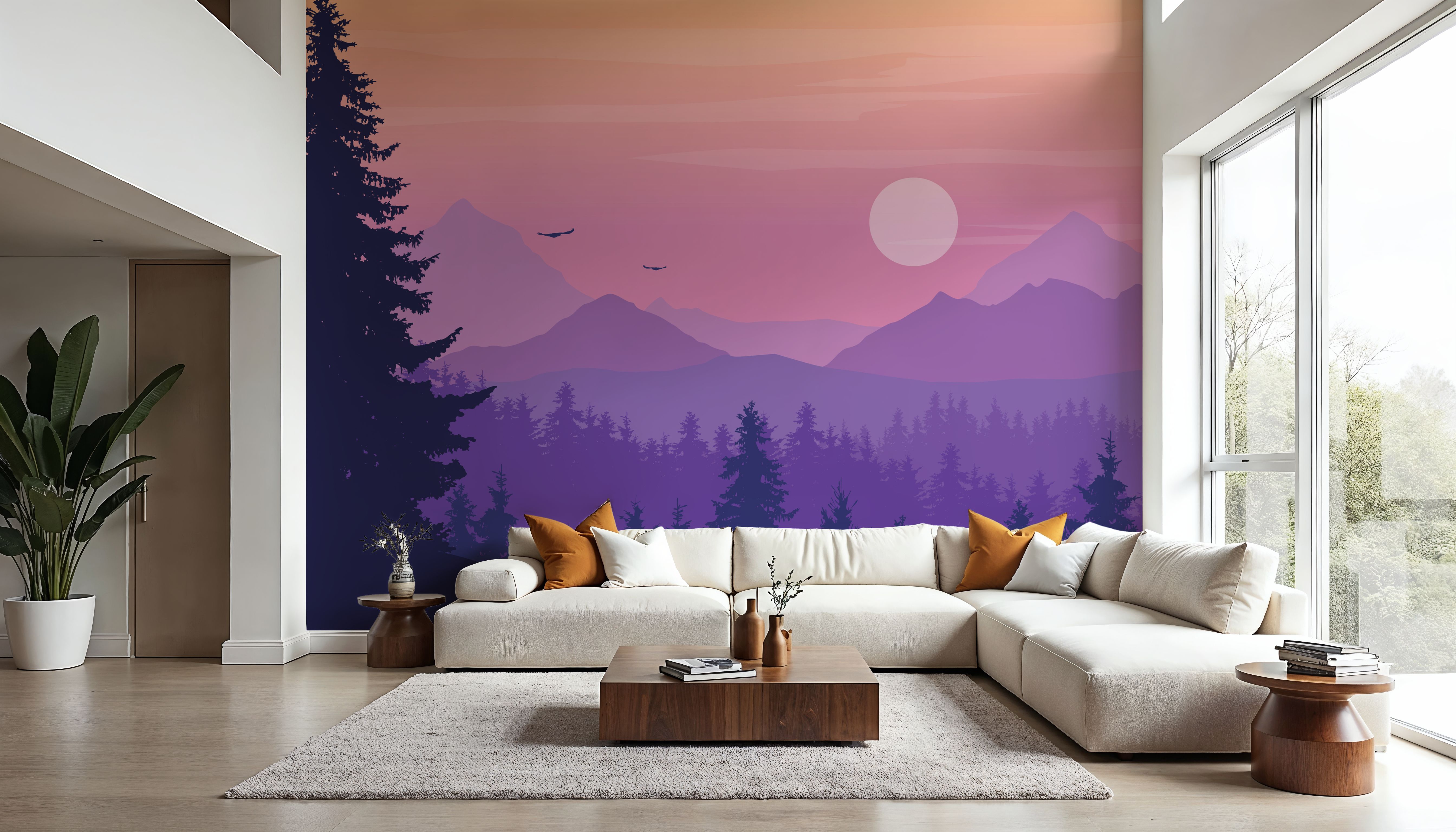 Purple Sky at Night, Tapeten