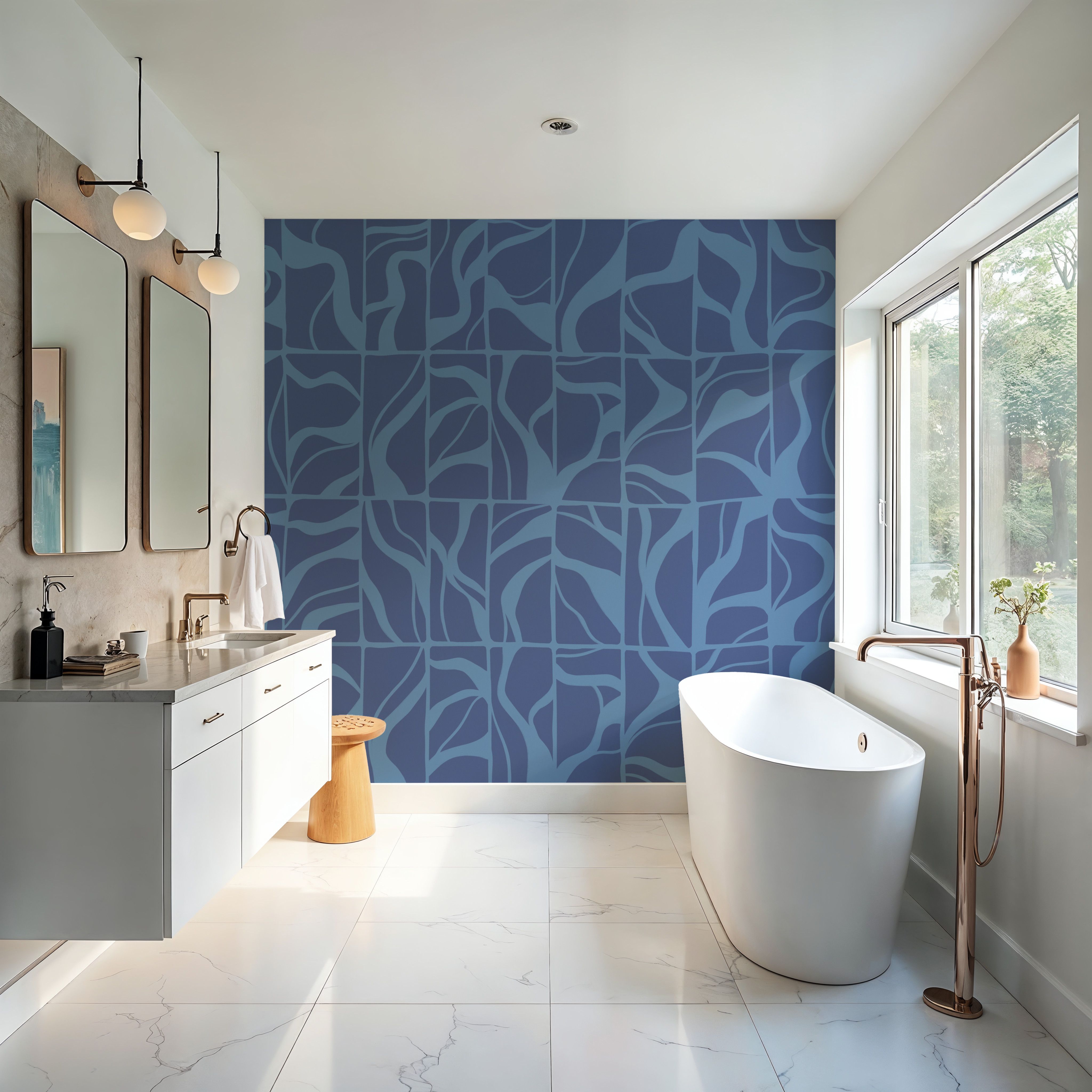 Linear Drift, Cornflower Blue
